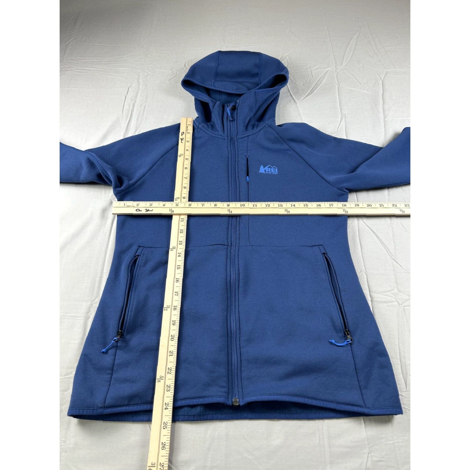 Vintage REI Co-op Jacket Mens Medium Blue Fleece Lined Softshell Hooded Full Zip Jacket Mens M Blue Size US M / EU 48-50 / 2 - 7 Thumbnail