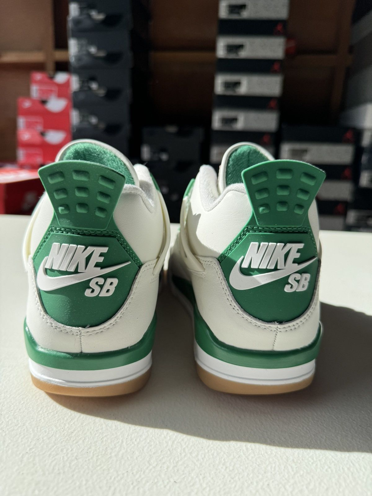 image of Jordan Nike Jordan 4 Sb Pine Green Shoes in White, Women's