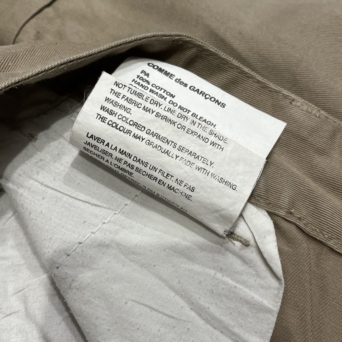Comme des Garcons Homme Plus Comme des garcons homme plus beige chino pants Size US 32 / EU 48 - 6 Thumbnail