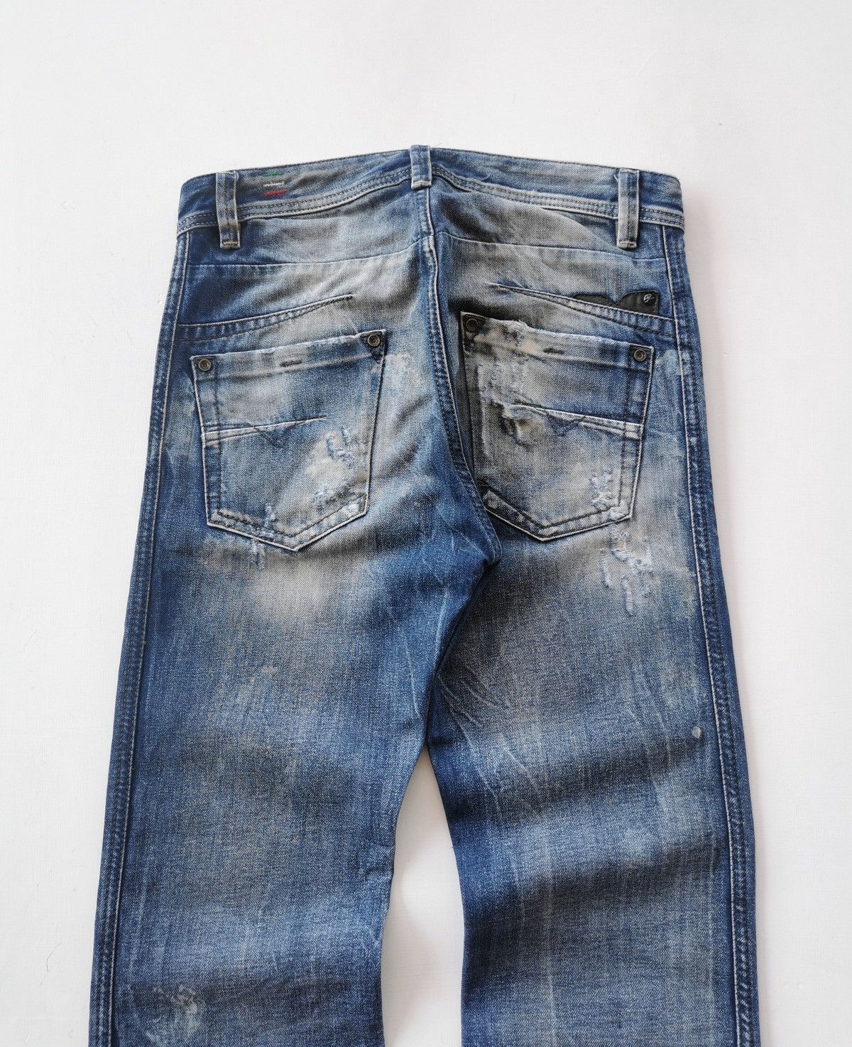 Diesel Black Gold Blue Eyecons Diesel Distressed Skinny Jeans Size US 30 / EU 46 - 7 Thumbnail