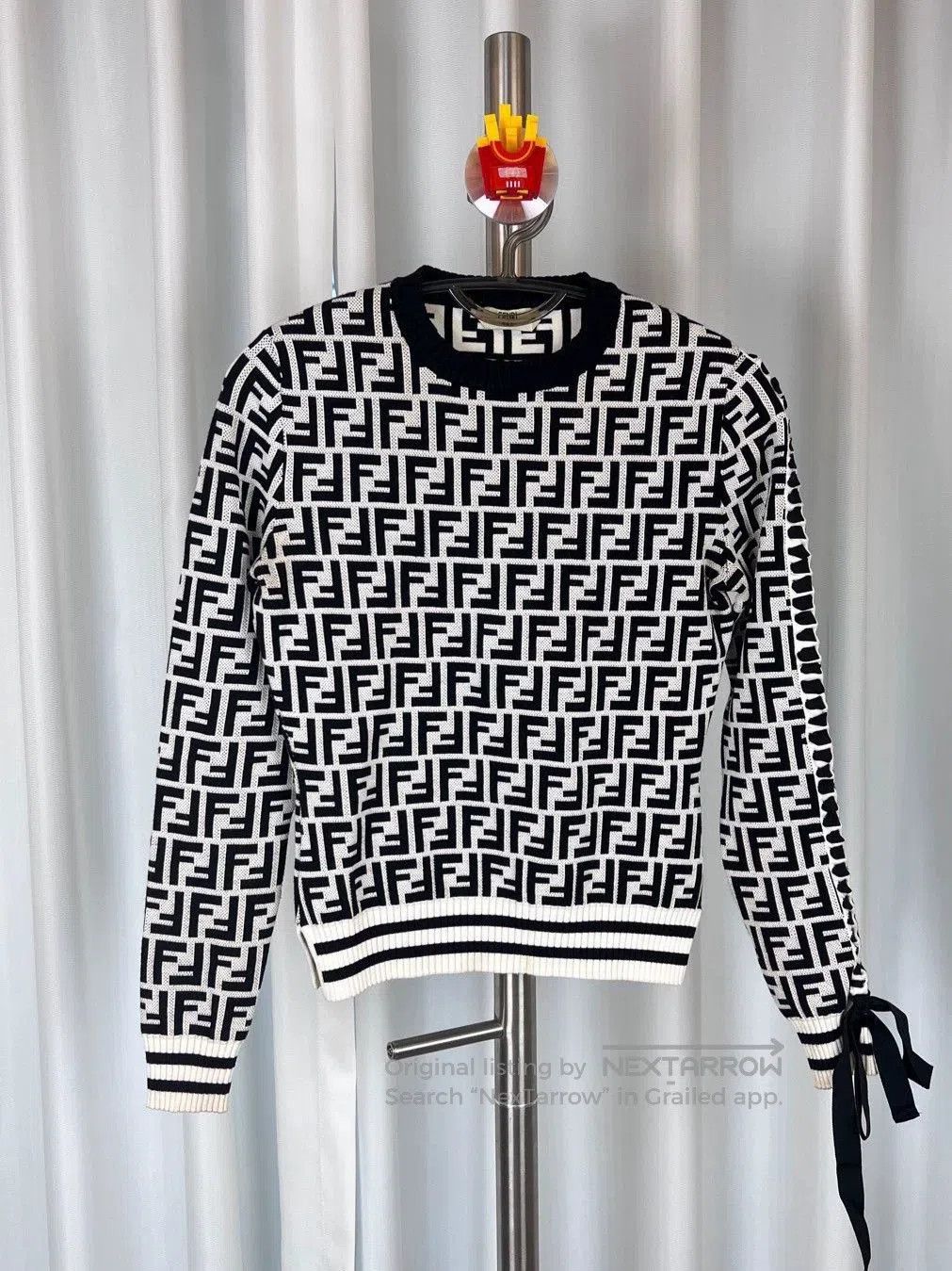 Fendi FENDI Monogram Print Cotton Sweater. Size US XS / EU 42 / 0 - 1 Thumbnail