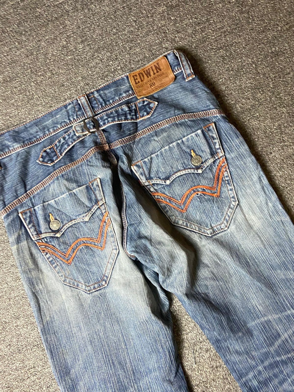Edwin × Japanese Brand × Vintage Vintage Edwin XV Distressed Denim Jeans (128) Size US 35 - 3 Thumbnail