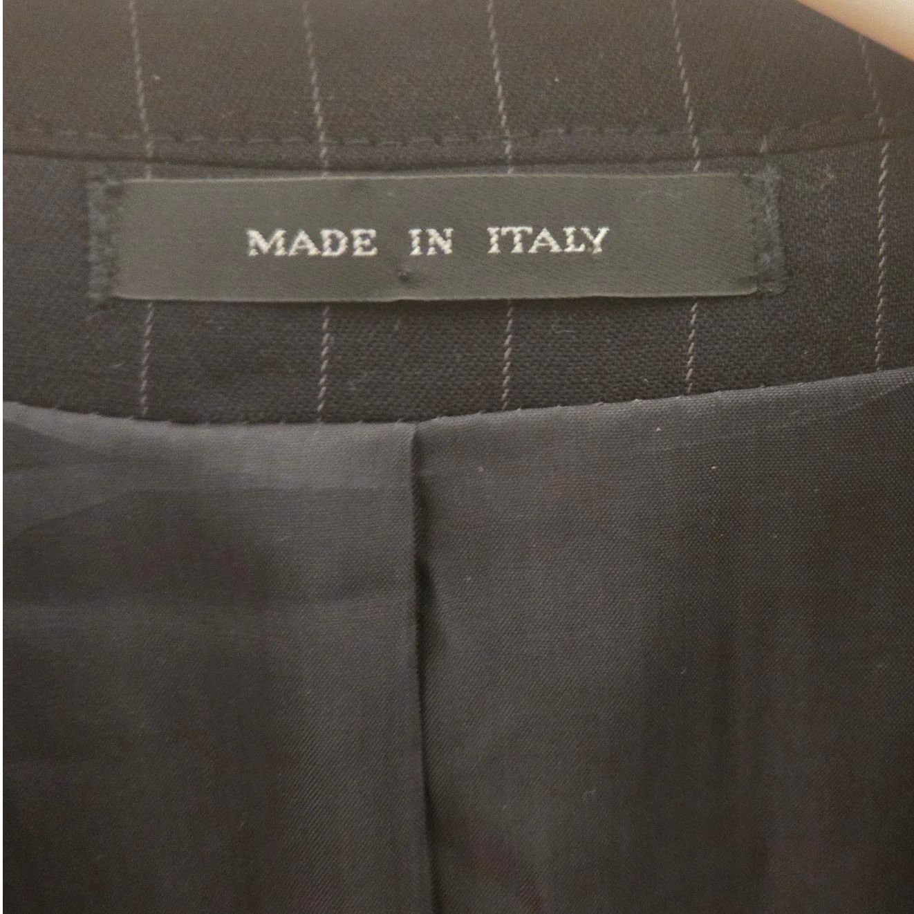 Emporio Armani Emporio Armani Men's Black Pinstripe Suit Jacket - Size 38R Size 38R - 7 Thumbnail