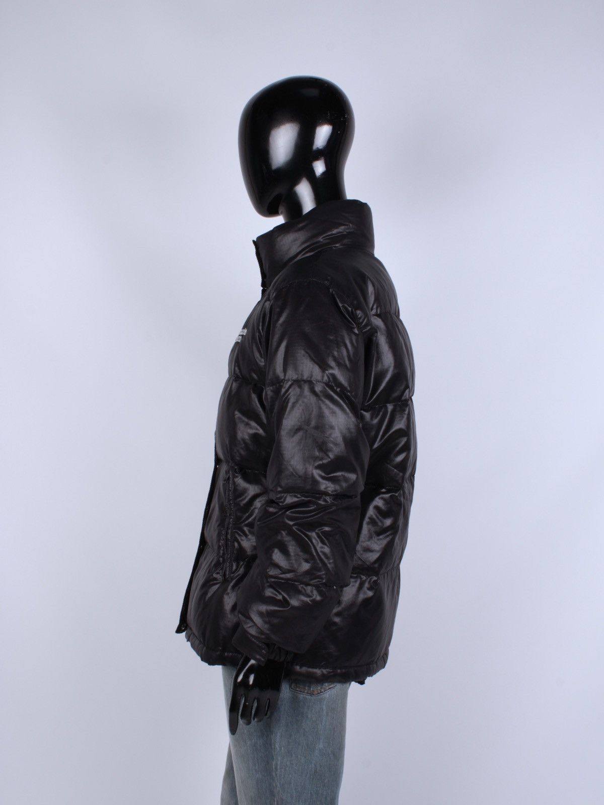 Vintage GOLDS GYM Down Black Puffer Jacket Size M / US 6-8 / IT 42-44 - 3 Thumbnail