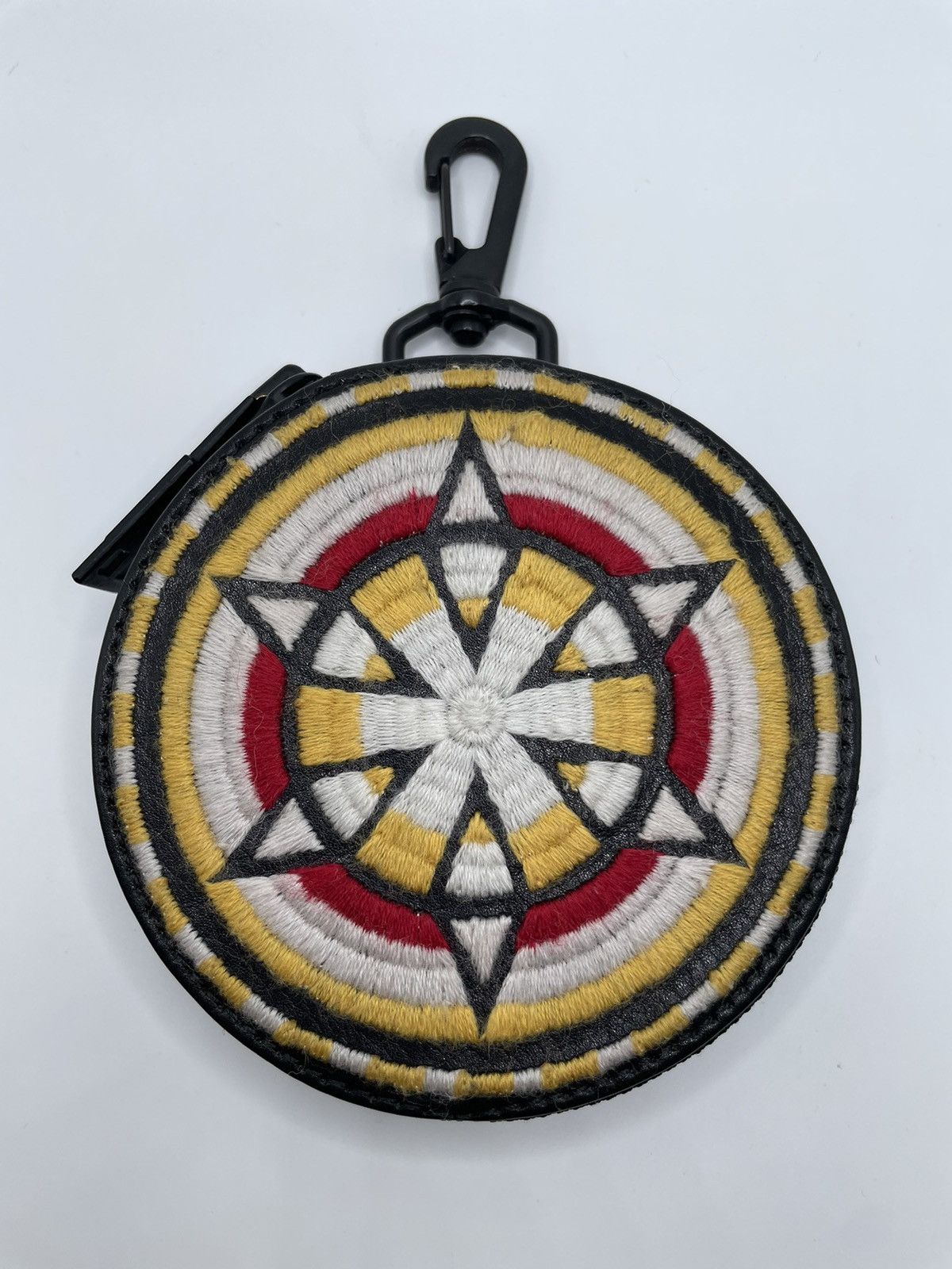 image of Blackmeans Yellow Coin Pouch in Black/Yellow, Men's