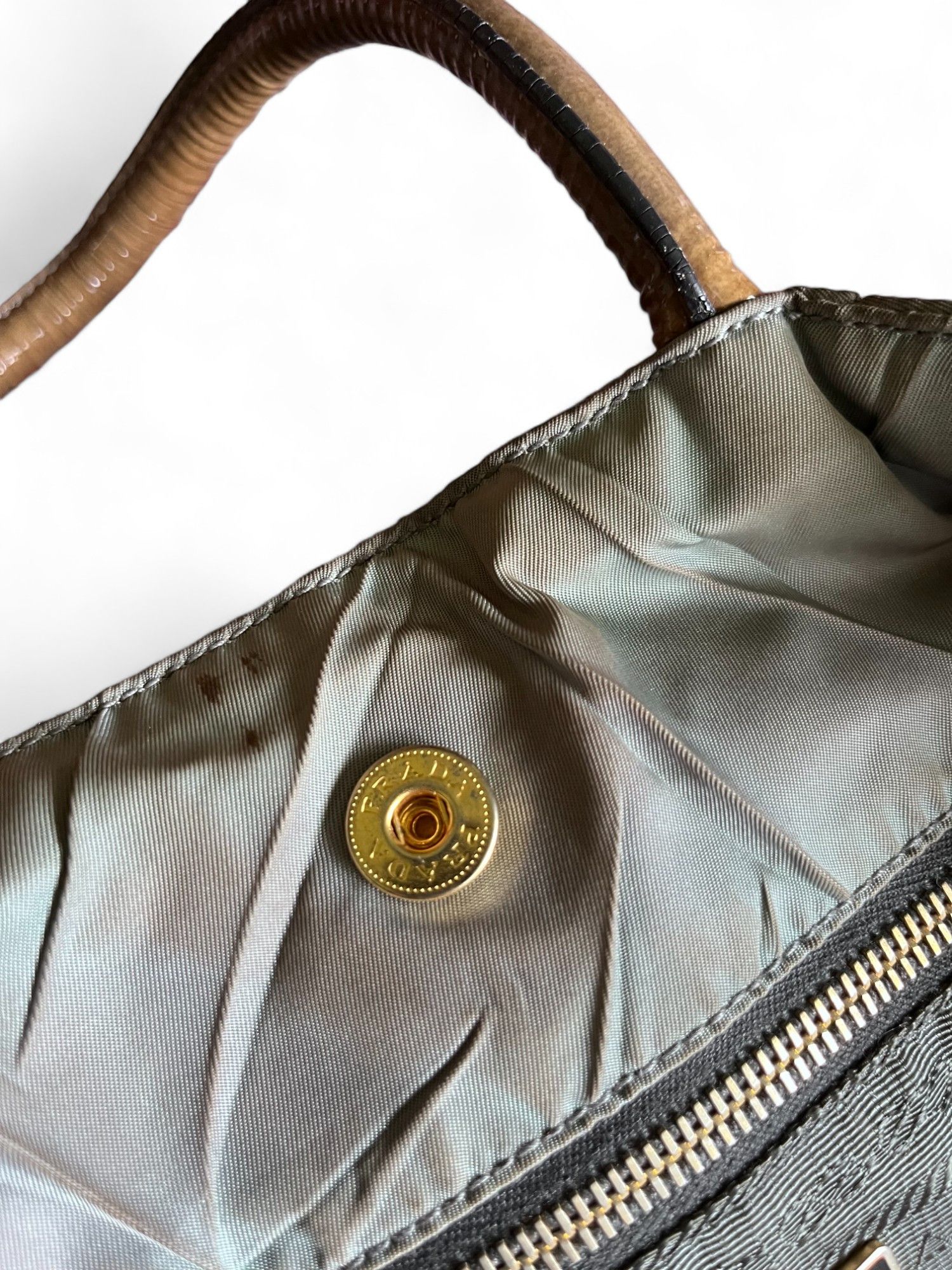 Prada Prada - Tessuto Crispy Nylon Peltro Handbag Shoulder Bag Size ONE SIZE - 8 Thumbnail