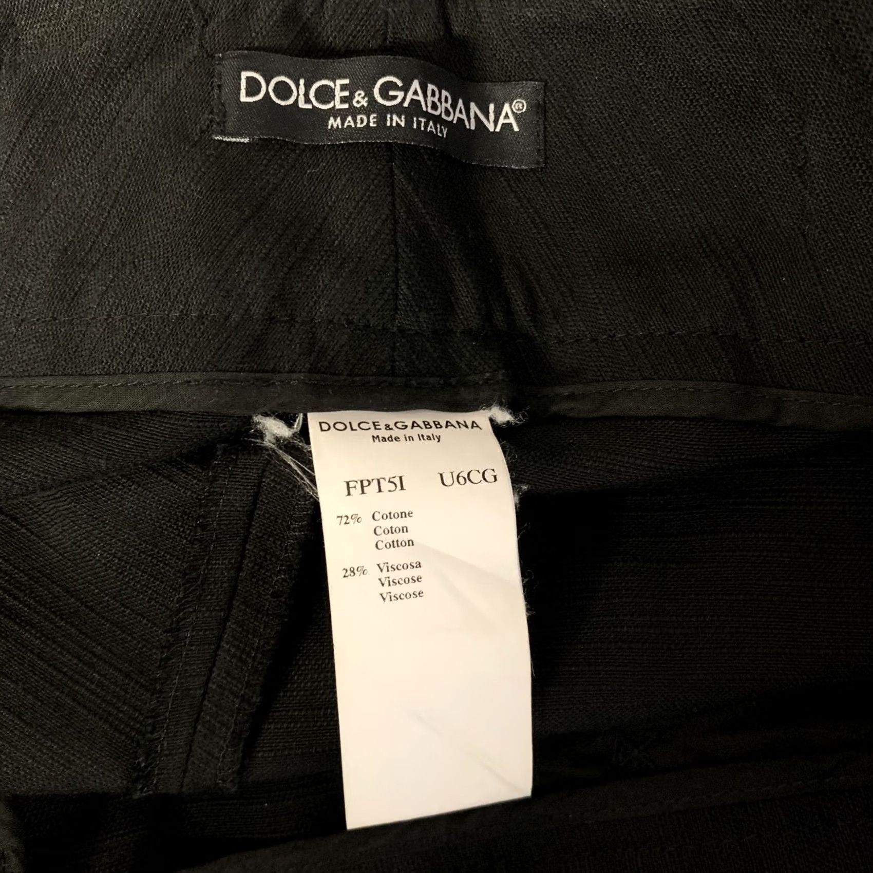 Dolce & Gabbana DOLCE & GABBANA Capri Pants Size 34 Black Cotton Blend Dress Size 24" / US 00 / IT 34 - 5 Thumbnail