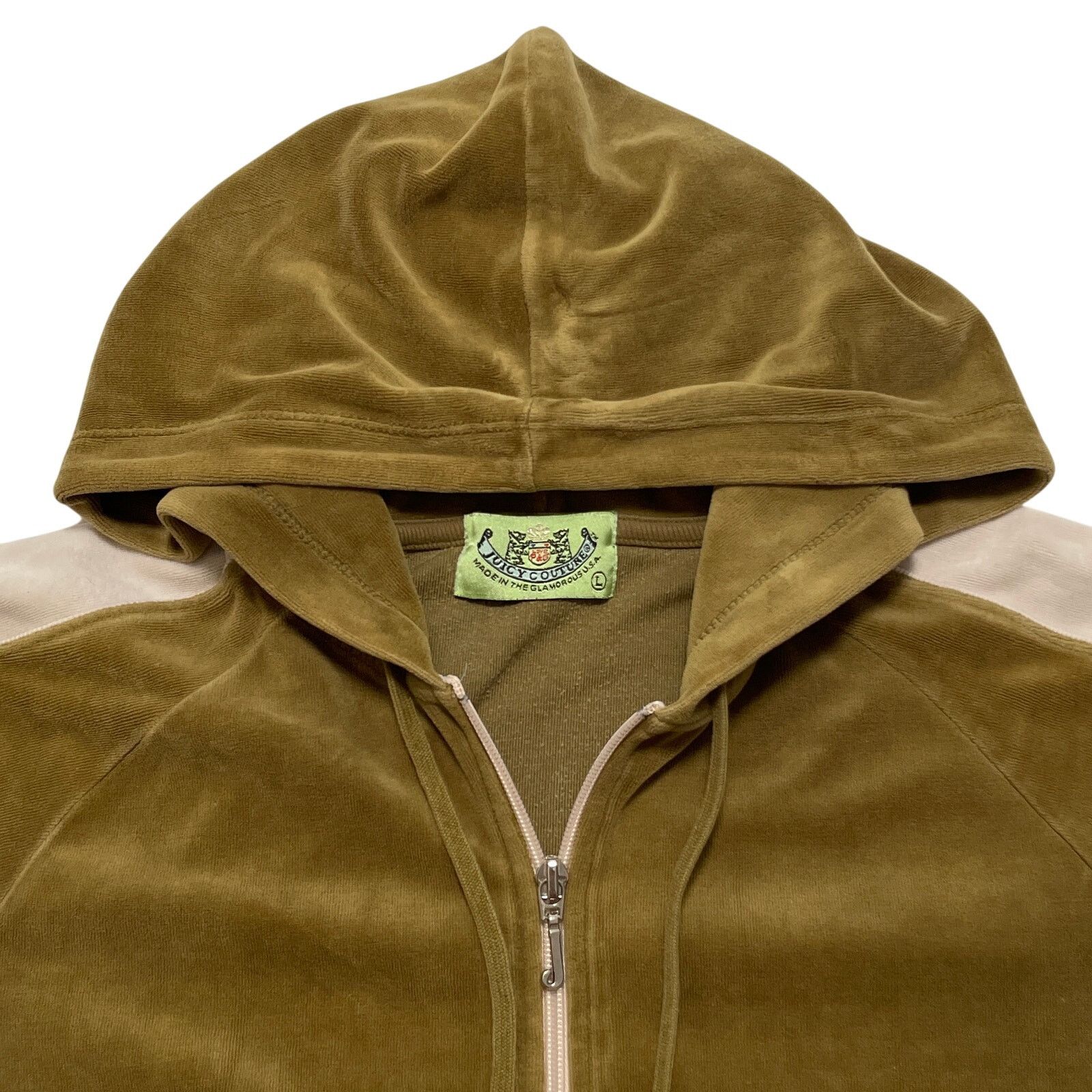 Juicy Couture VTG Y2K 00's Juicy Couture Green Velour Zip Up Jacket L Size L / US 10 / IT 46 - 2 Thumbnail