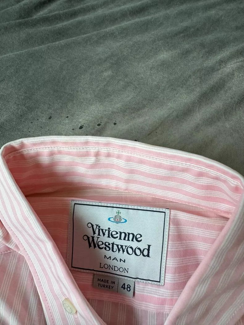 Vivienne Westwood Vivienne Westwood Pink striped arched cut shirt Size L / US 10 / IT 46 - 5 Thumbnail
