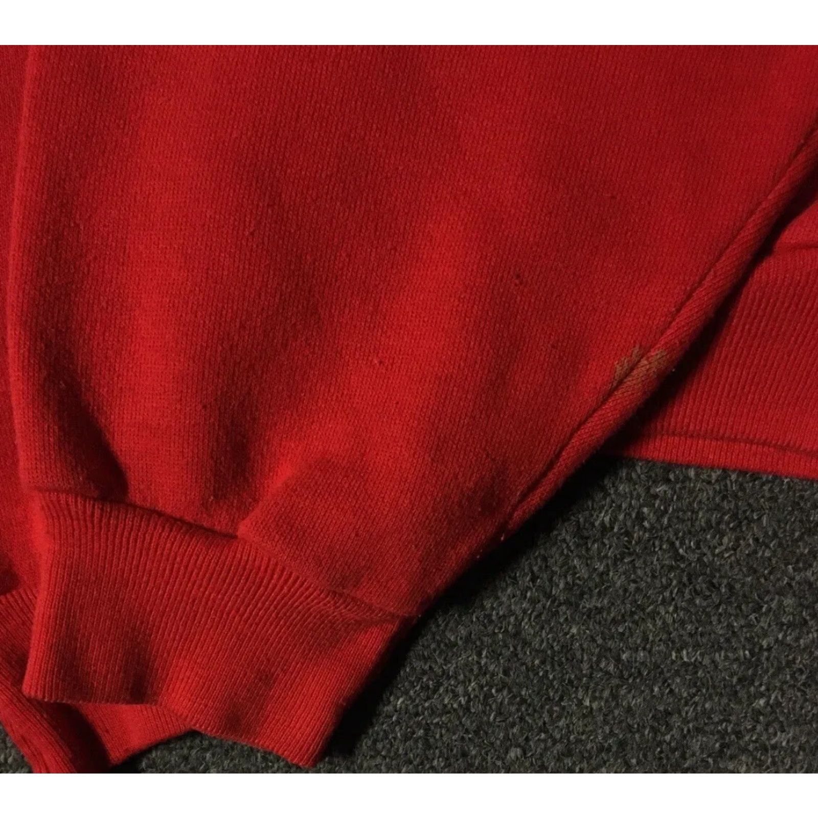 Vtg Russell Lifeguard Hoodie Shirt M L Red USA 80s 90s Vintage Boxy Athletic Pullover Men TracK Surf Grunge Spring Style