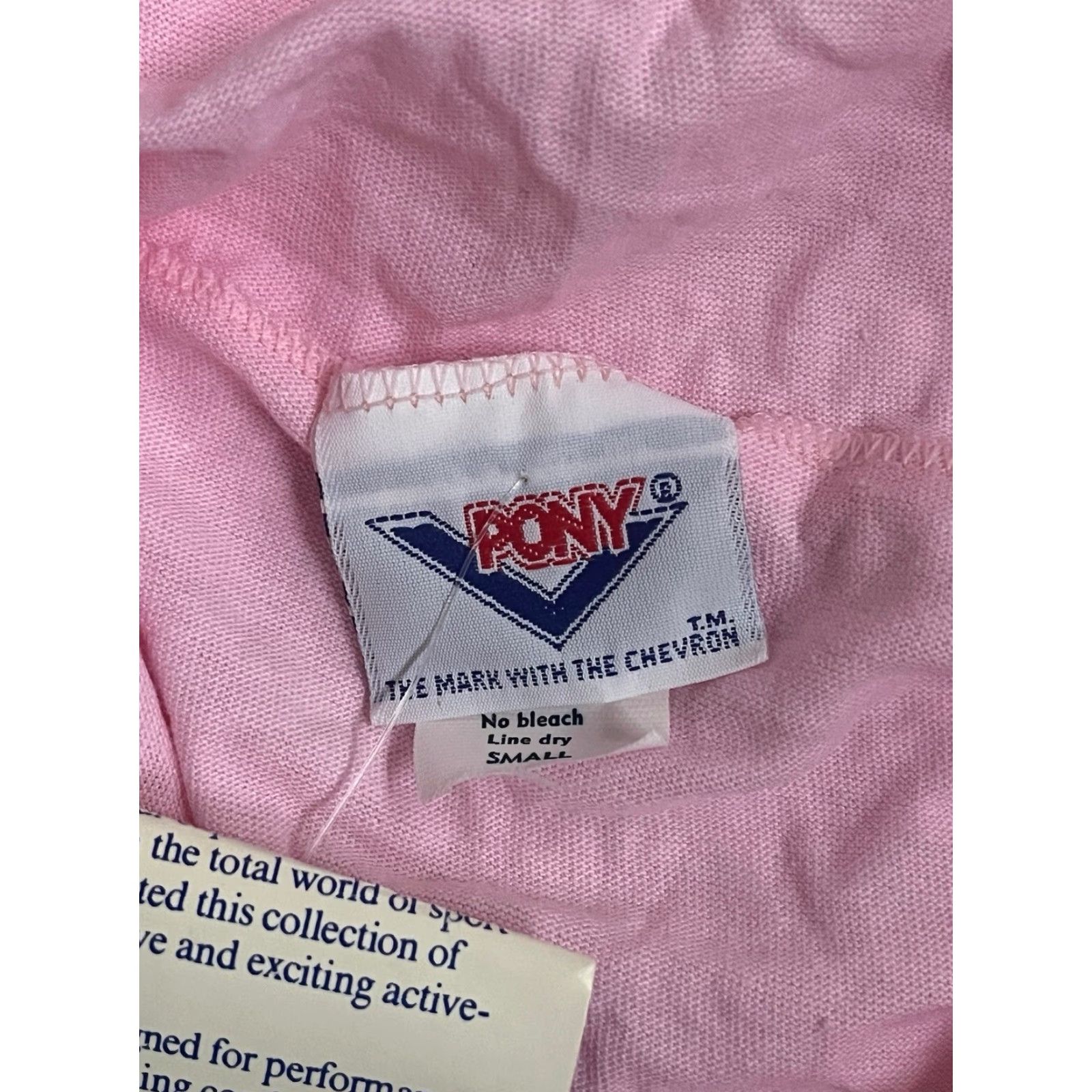PONY VINTAGE PONY Hoodie Womens Small NWT Deadstock 90s 100% Cotton Pink Navy Logo Pullover Kangaroo Pocket Made in USA Womens Size S / US 4 / IT 40 - 7 Thumbnail