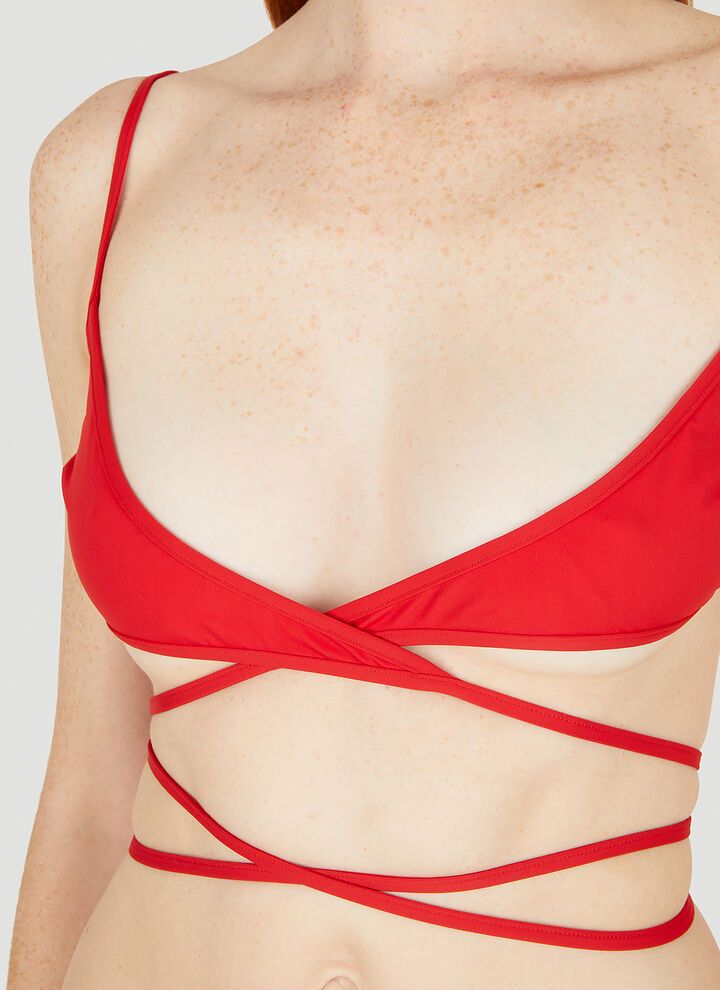 Balenciaga o1la1rc1a0924 Wrap Bikini Set in Red Size L / US 10 / IT 46 - 4 Thumbnail