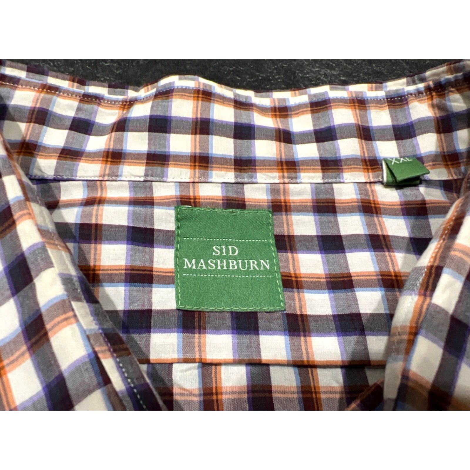 Sid Mashburn Sid Mashburn Men's 2XL Plaid Check Button-Up Shirt Regular Fit Multicolor Preppy Size US XXL / EU 58 / 5 - 7 Thumbnail