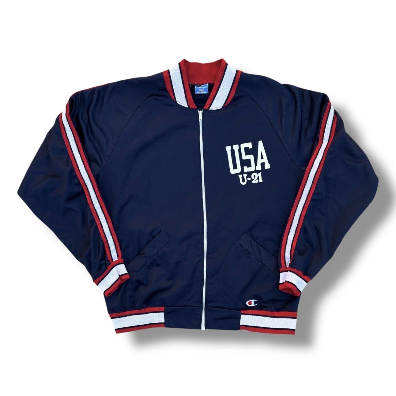 Champion Vintage Champion USA Olympic Track Jacket Navy/Red Large Size US L / EU 52-54 / 3 - 1 Thumbnail