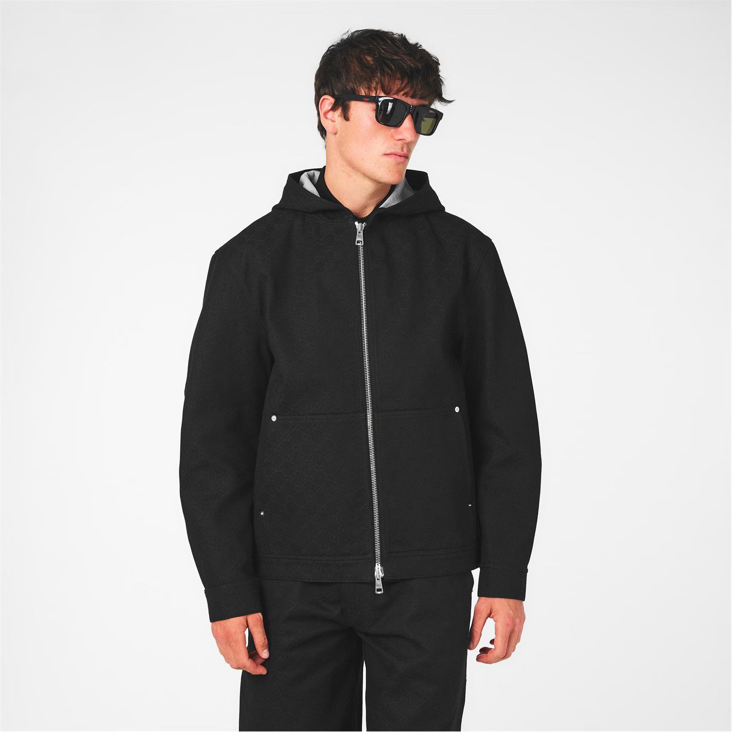 Gucci o1g2r1mq0426 Structured Fit Denim Jacket in Black Size US L / EU 52-54 / 3 - 3 Thumbnail