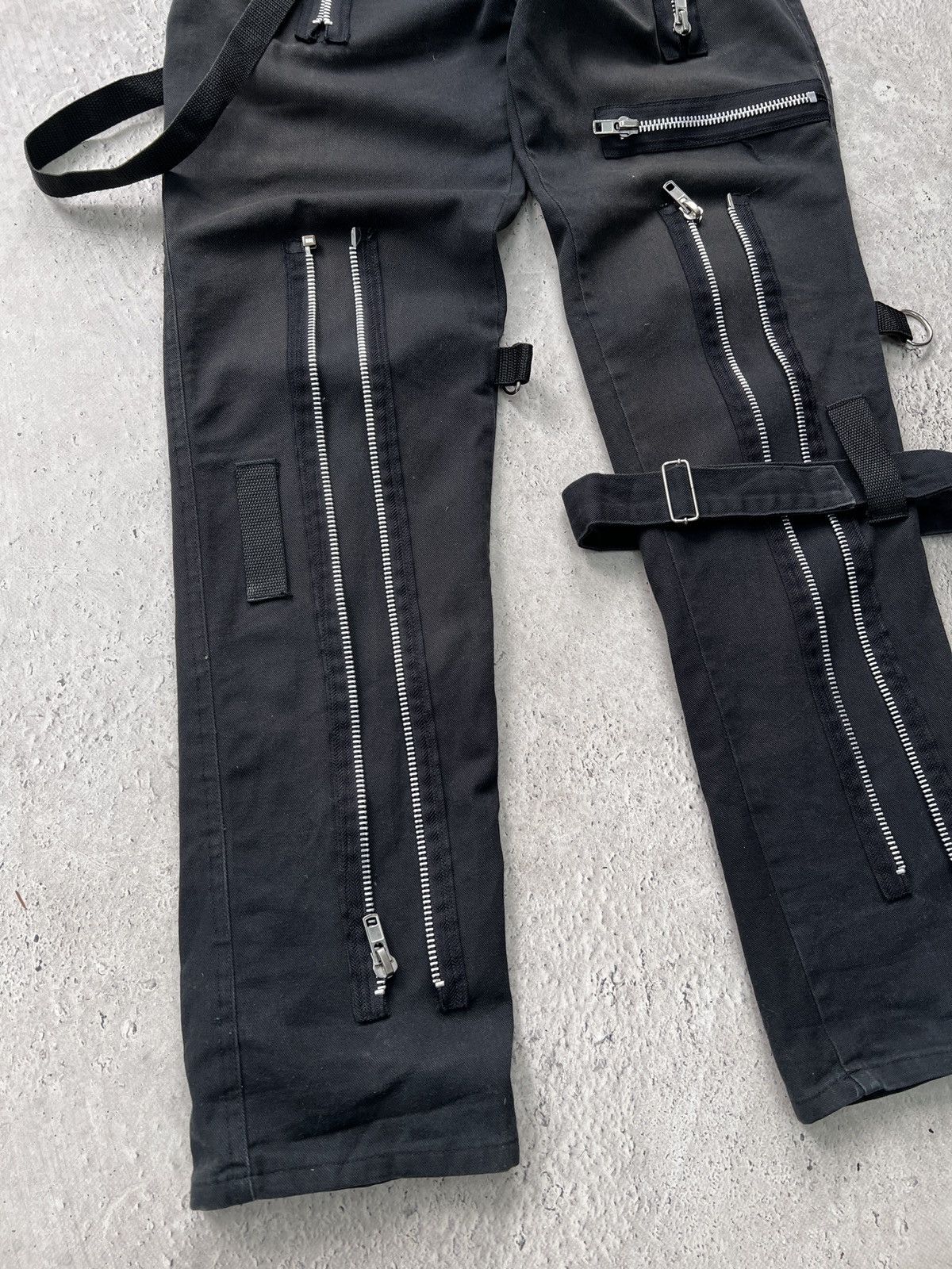 KMRii × Le Grande Bleu (L.G.B.) × Tripp NYC 2000s TRIPP NYC PANTS GOTHIC DENIM BONDAGE Size US 32 / EU 48 - 2 Thumbnail