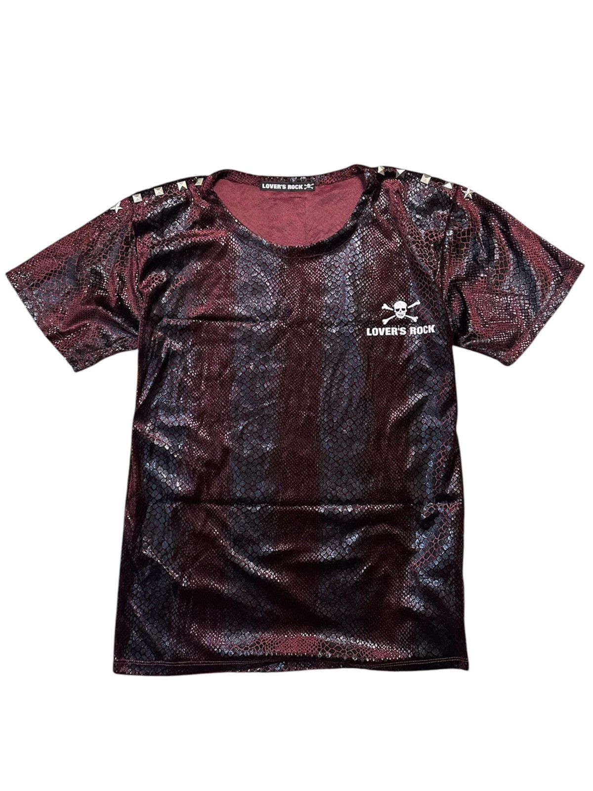 Beauty Beast 1990 - Super Lovers Japan Red Blood Snakeskin Studded Mesh T Size US M / EU 48-50 / 2 - 1 Thumbnail