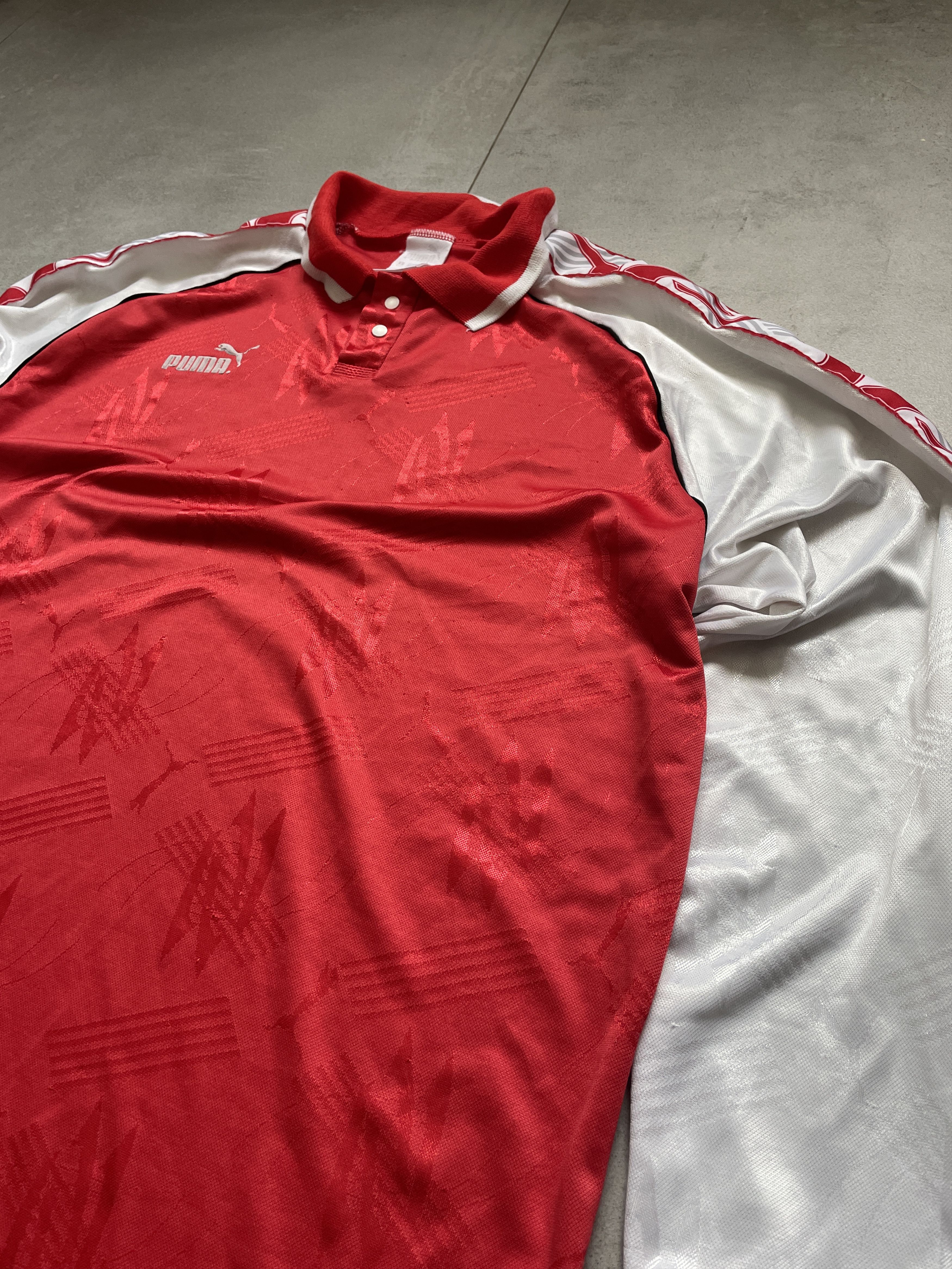Puma VINTAGE PUMA 90S WHITE RED BLOKECORE HUNGARY TEMPLATE JERSEY Size US L / EU 52-54 / 3 - 2 Thumbnail