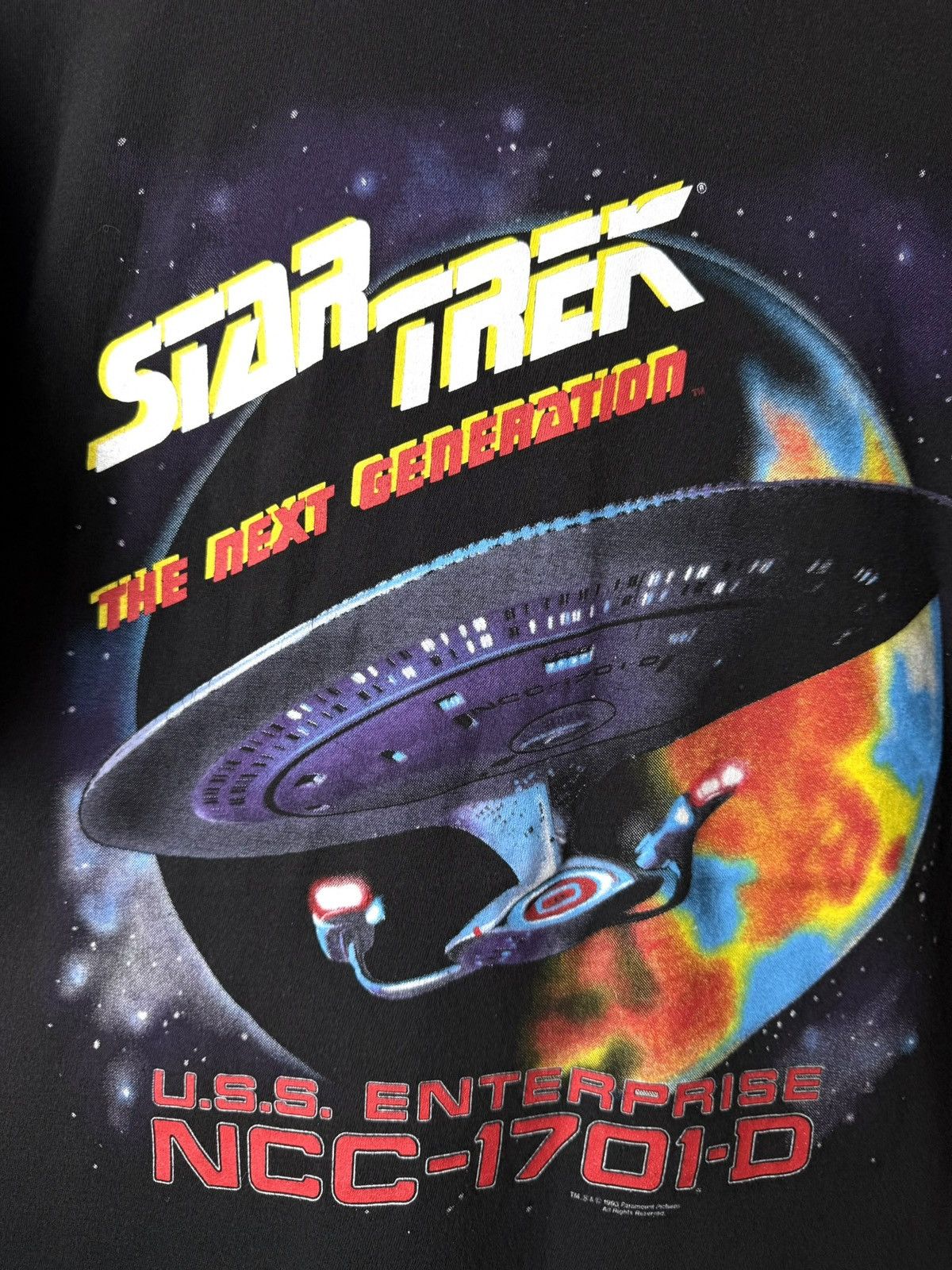 Star Wars Rare! 1993 Vintage Star Trek The Next Generation T Shirt Size US L / EU 52-54 / 3 - 2 Thumbnail