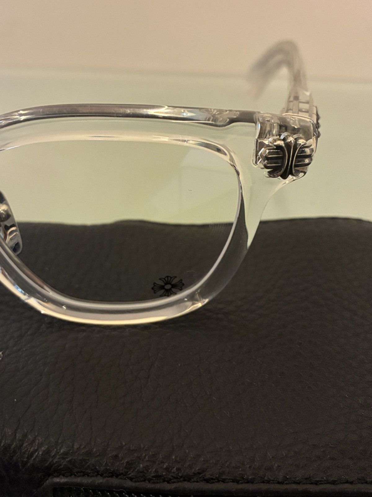 CHROME HEARTS Smoke Show Crystal Silver Glasses