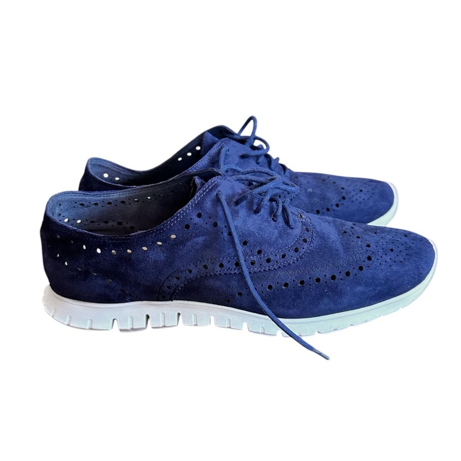 Cole Haan Cole Haan Zerogrand Wingtip Suede Oxford Sneakers Size US 10 / IT 40 - 6 Thumbnail