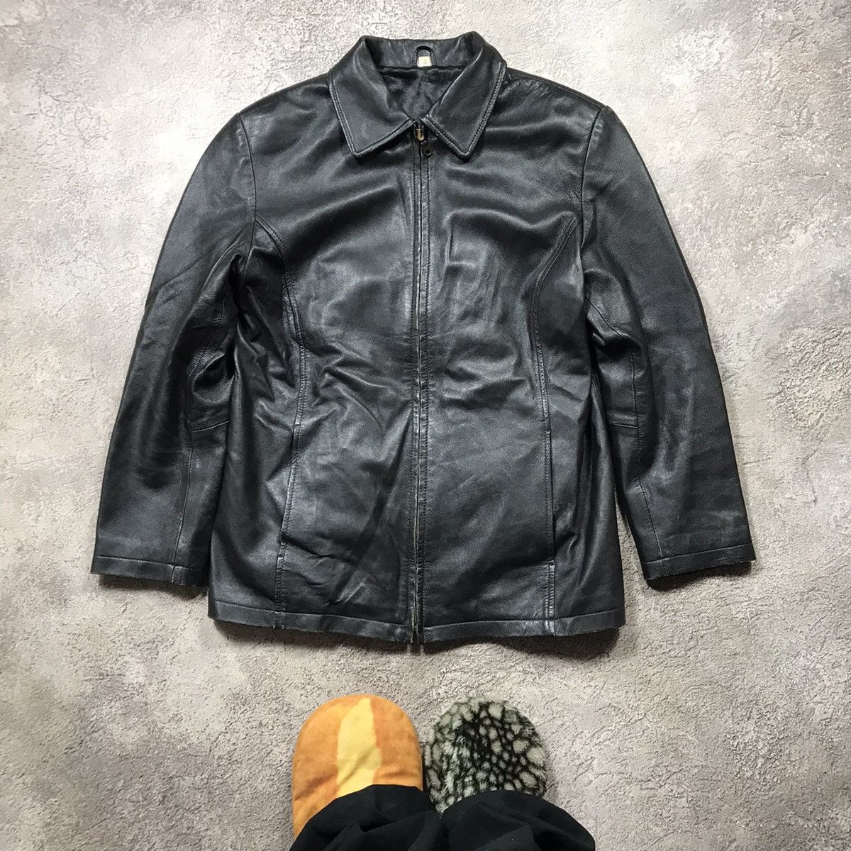 Vintage Vintage 90s Boundary Punk Leather Jacket Grunge Y2K Boxy M Size US M / EU 48-50 / 2 - 1 Thumbnail