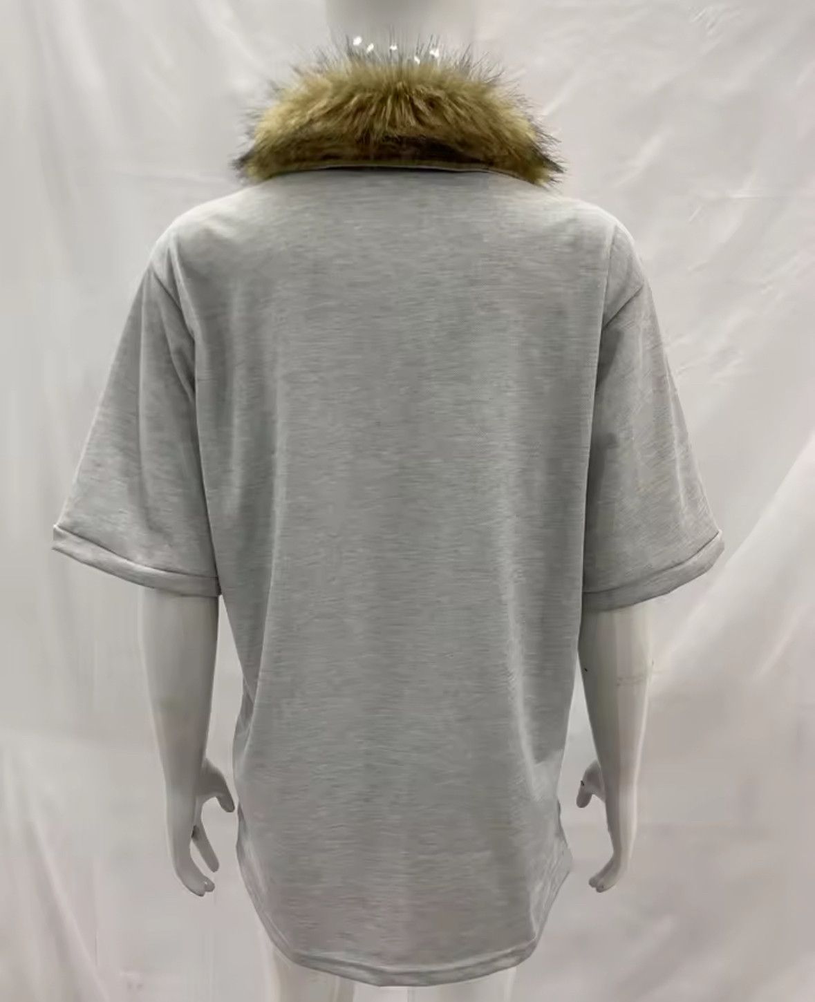 Other High Street Creative Fur Colar Polo Short Sleeve T-Shirt Size US XXL / EU 58 / 5 - 2 Thumbnail