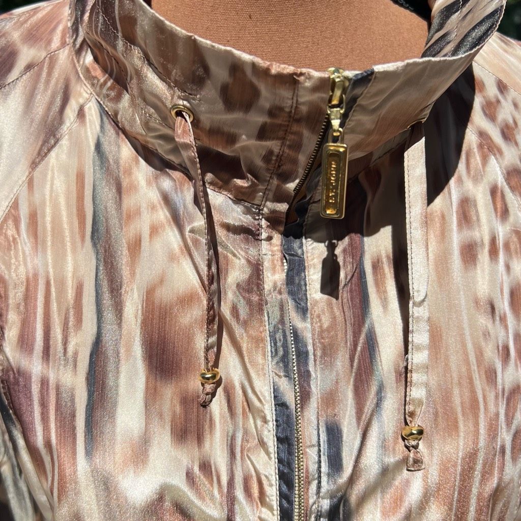 St. John St. John Animal Printed Taffeta Windbreaker Jacket Praline M Size XS / US 0-2 / IT 36-38 - 12 Thumbnail