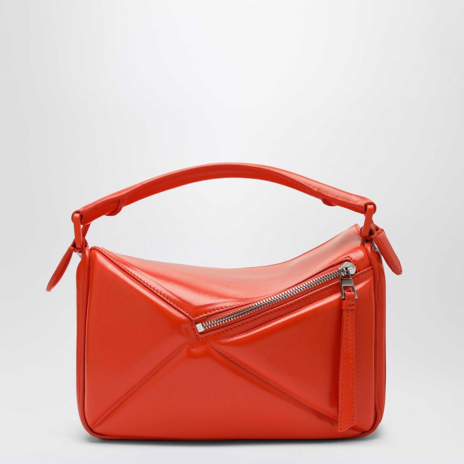 Loewe LOEWE Small Puzzle Edge Vivid Orange Glossy Lambskin Bag New Size ONE SIZE - 3 Thumbnail