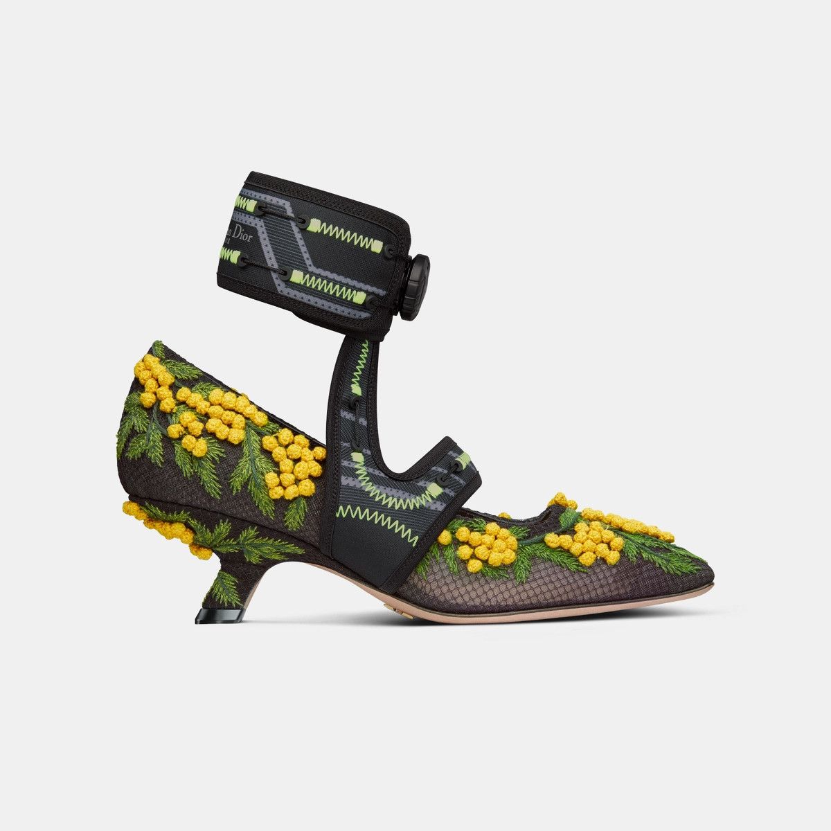 image of Dior O1Bcso1Str0224 Flats In Black & Yellow in Black/Yellow, Women's (Size 7)