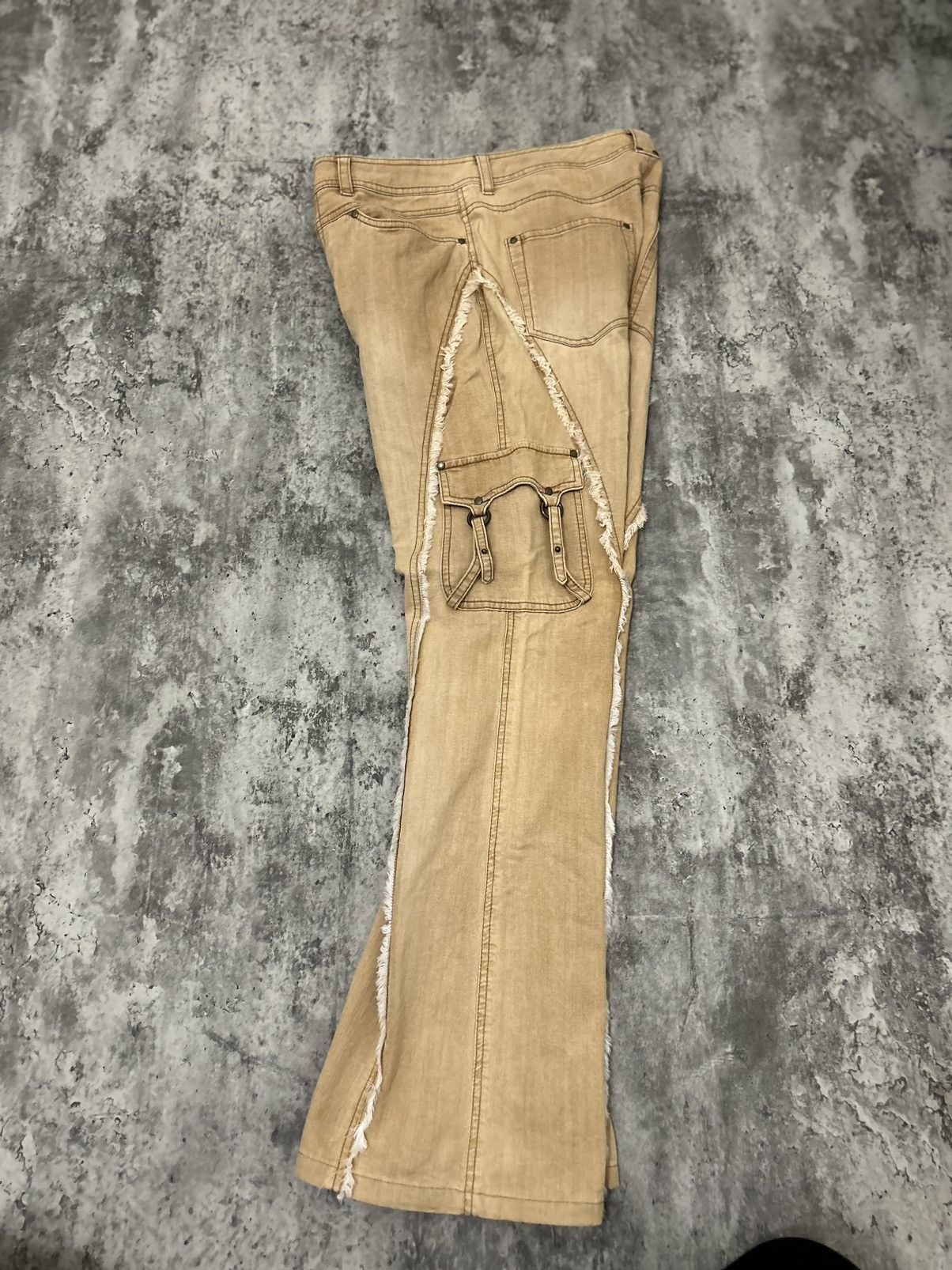 Hysteric Glamour × Japanese Brand × Vintage Vintage Clermont Cargo Spiral Flare Pants Size US 30 / EU 46 - 2 Thumbnail
