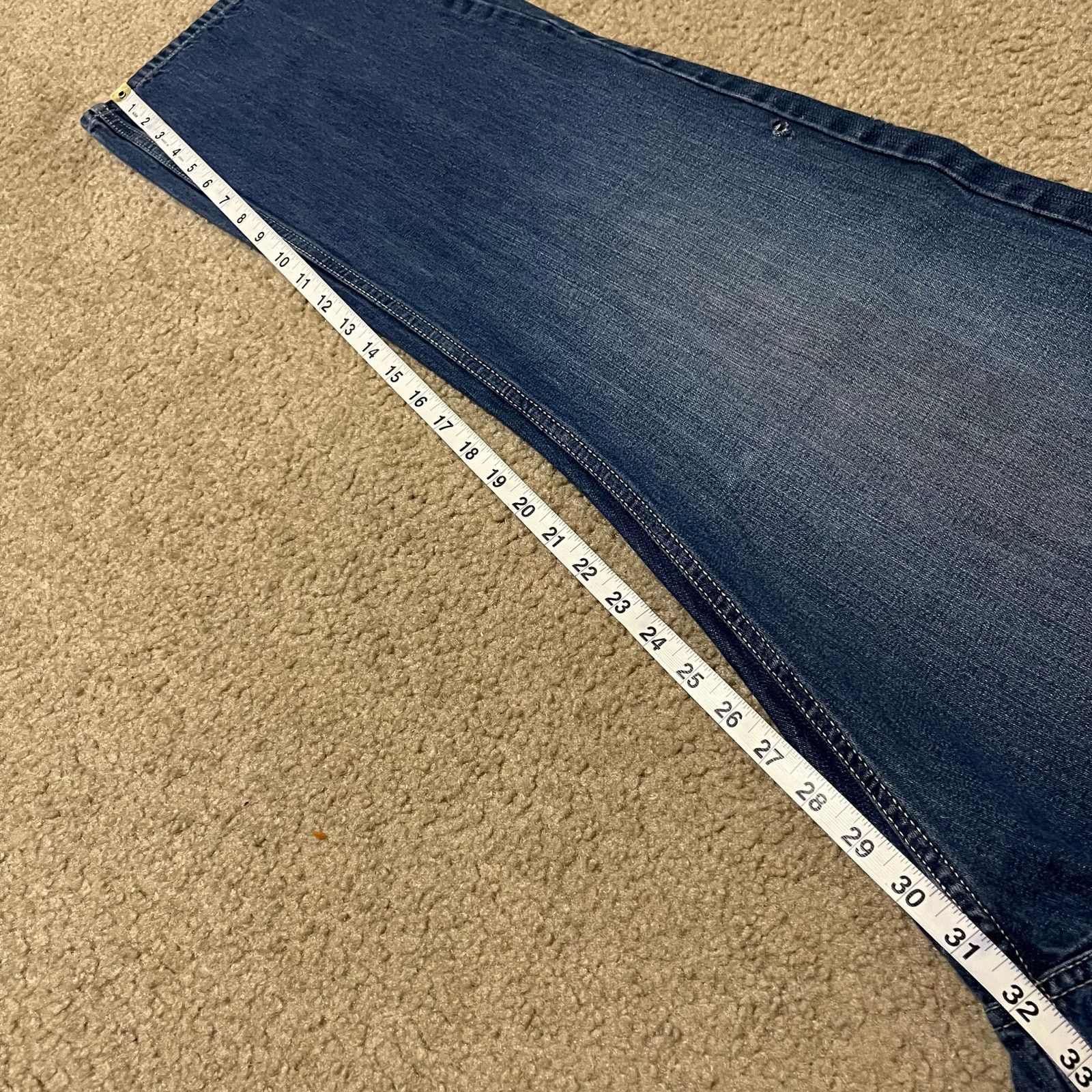 Mecca Mecca Y2K Baggy Hip Hop Faded Embroidered Blue Jeans 40Wx32L Size US 40 / EU 56 - 5 Thumbnail