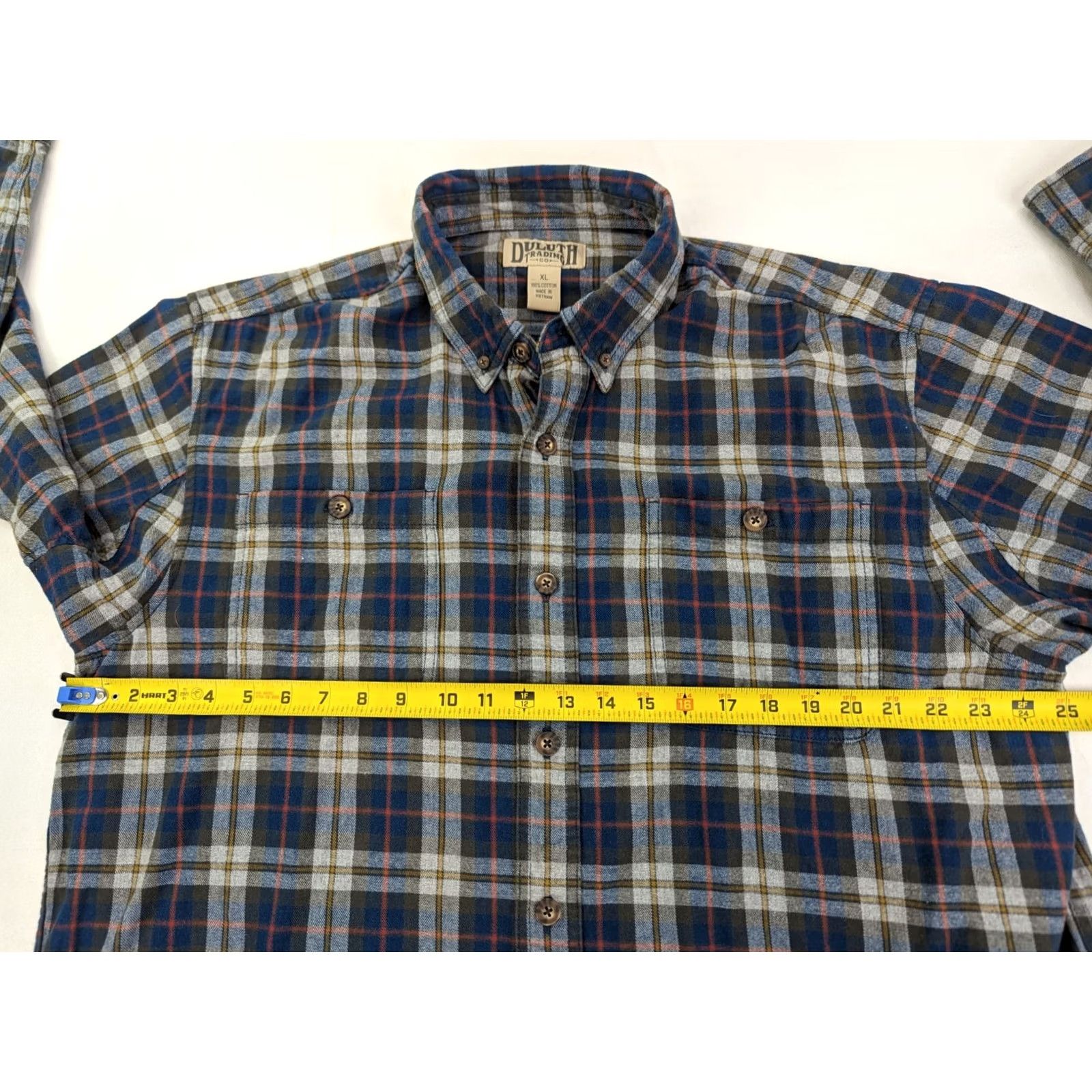 Vintage Duluth Button-Up Shirt Men XL Plaid Lightweight Flannel Blue Red Check Casual Workwear Long Sleeve Button-Down Shirt Size US XL / EU 56 / 4 - 4 Thumbnail