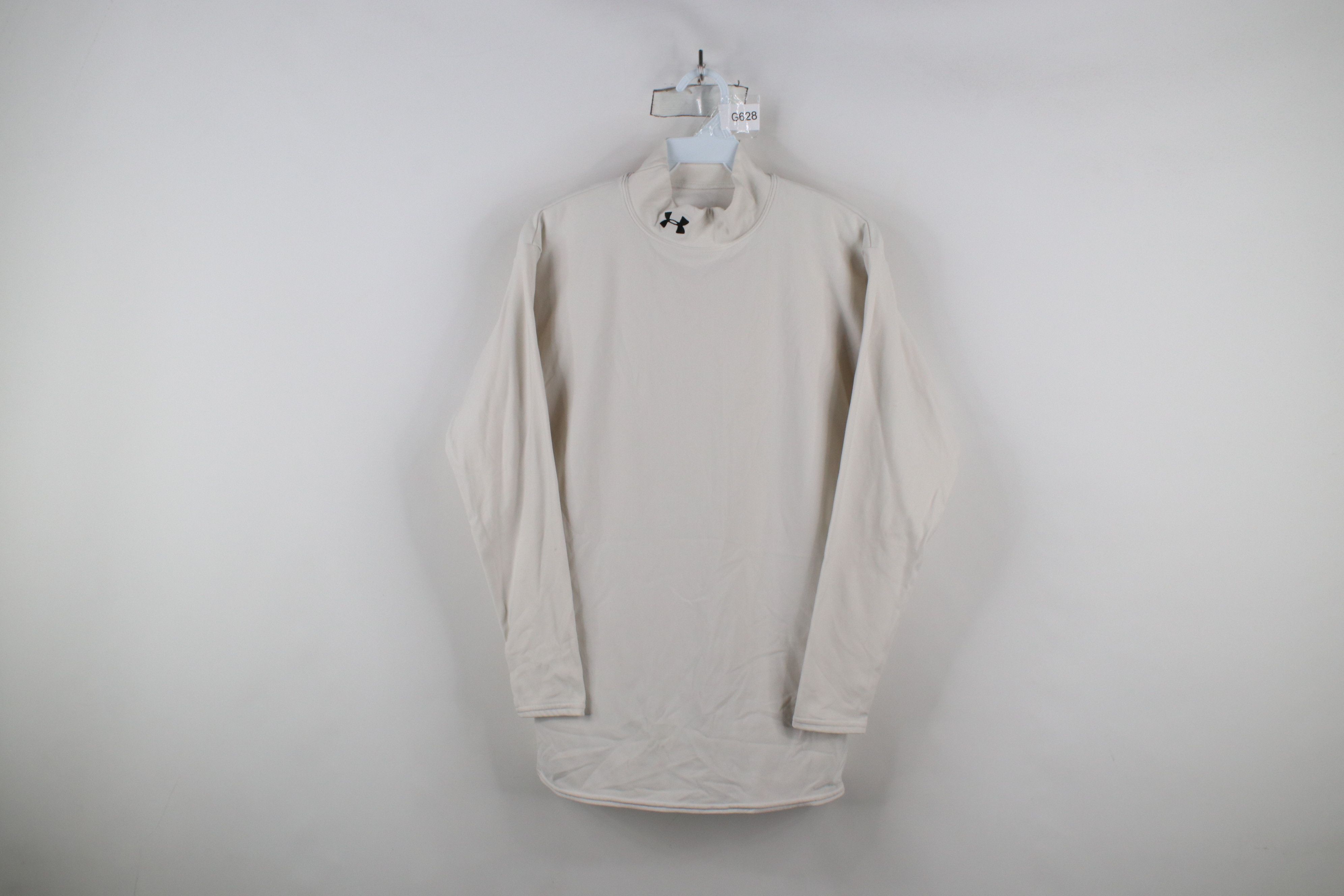Under Armour × Vintage Under Armour Compression Mock Neck Long Sleeve T-Shirt White Size US XL / EU 56 / 4 - 1 Thumbnail