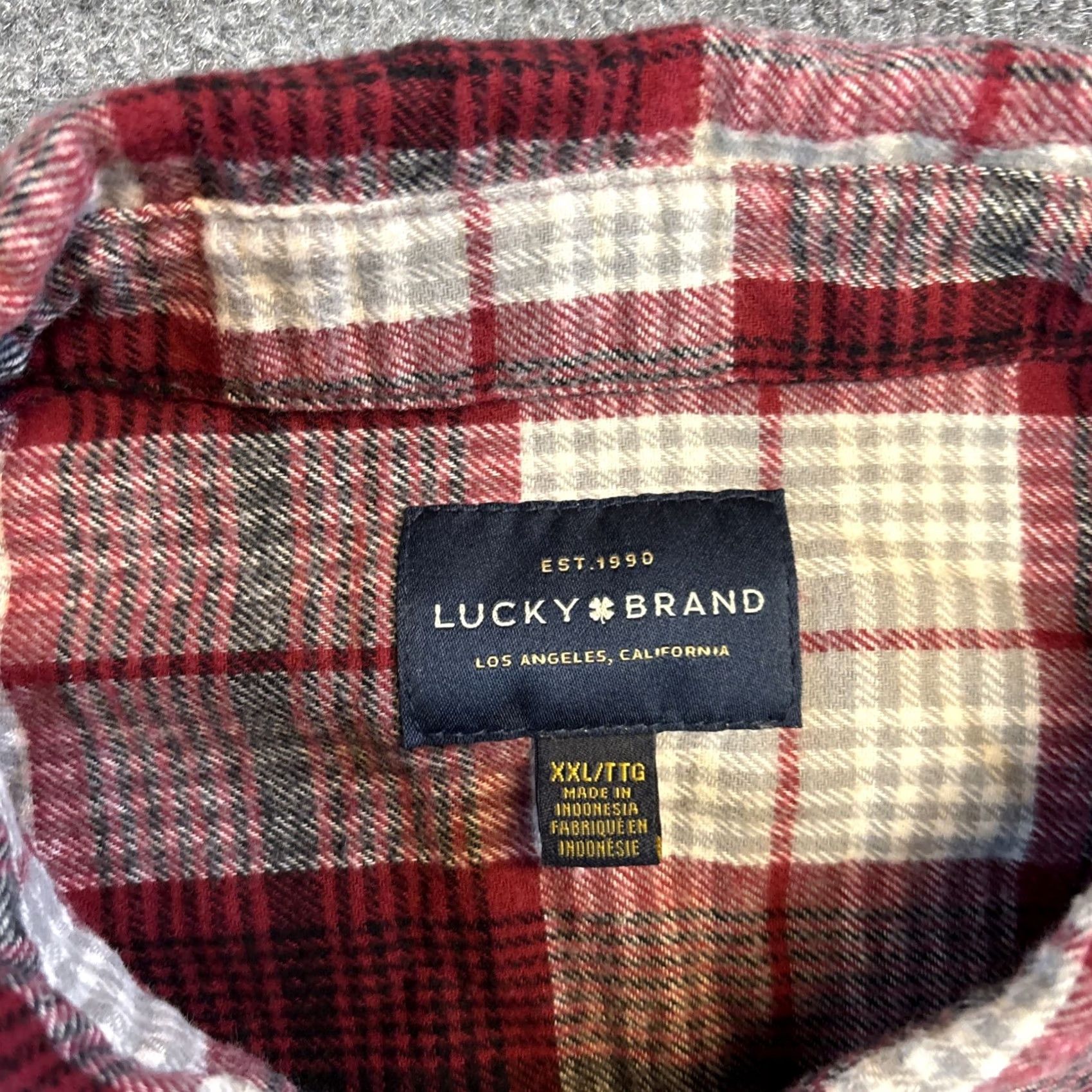 Lucky Brand Lucky Brand Shirt Mens XXL Red Flannel Classic Fit Outdoors Hiking Lumberjack Shirt Size US XXL / EU 58 / 5 - 2 Thumbnail