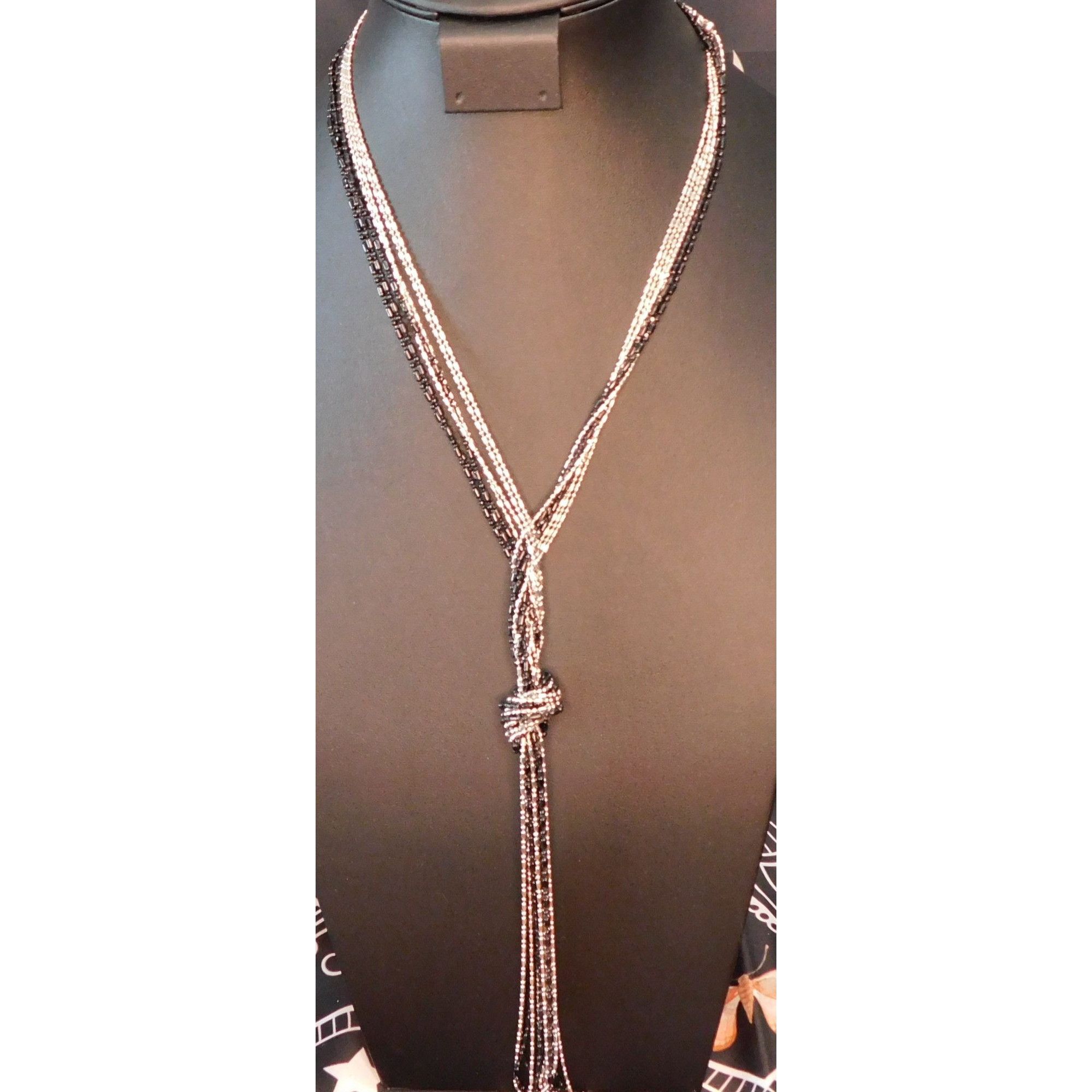 Other Gothic Metal Knotted Chain Tassel Necklace Size ONE SIZE - 4 Thumbnail