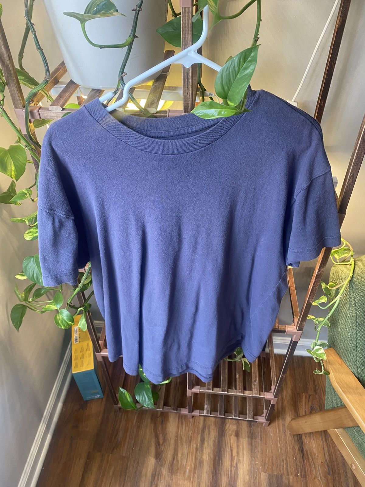 Abercrombie & Fitch Abercrombie & Fitch Soft Oversized Navy Blue T-Shirt Size US L / EU 52-54 / 3 - 2 Thumbnail