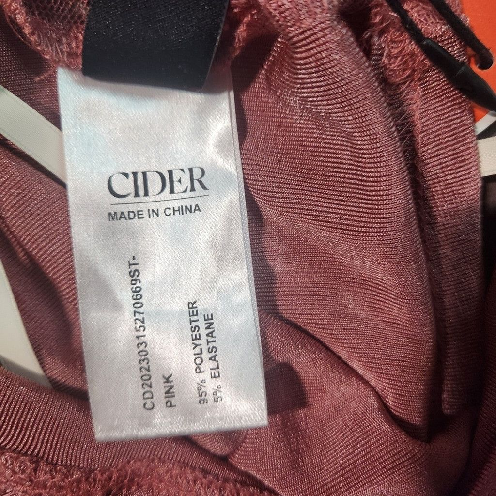 Cider NWT Cider Womens Pink Knot Front Sheer Crop Top XL Size XL / US 12-14 / IT 48-50 - 6 Thumbnail
