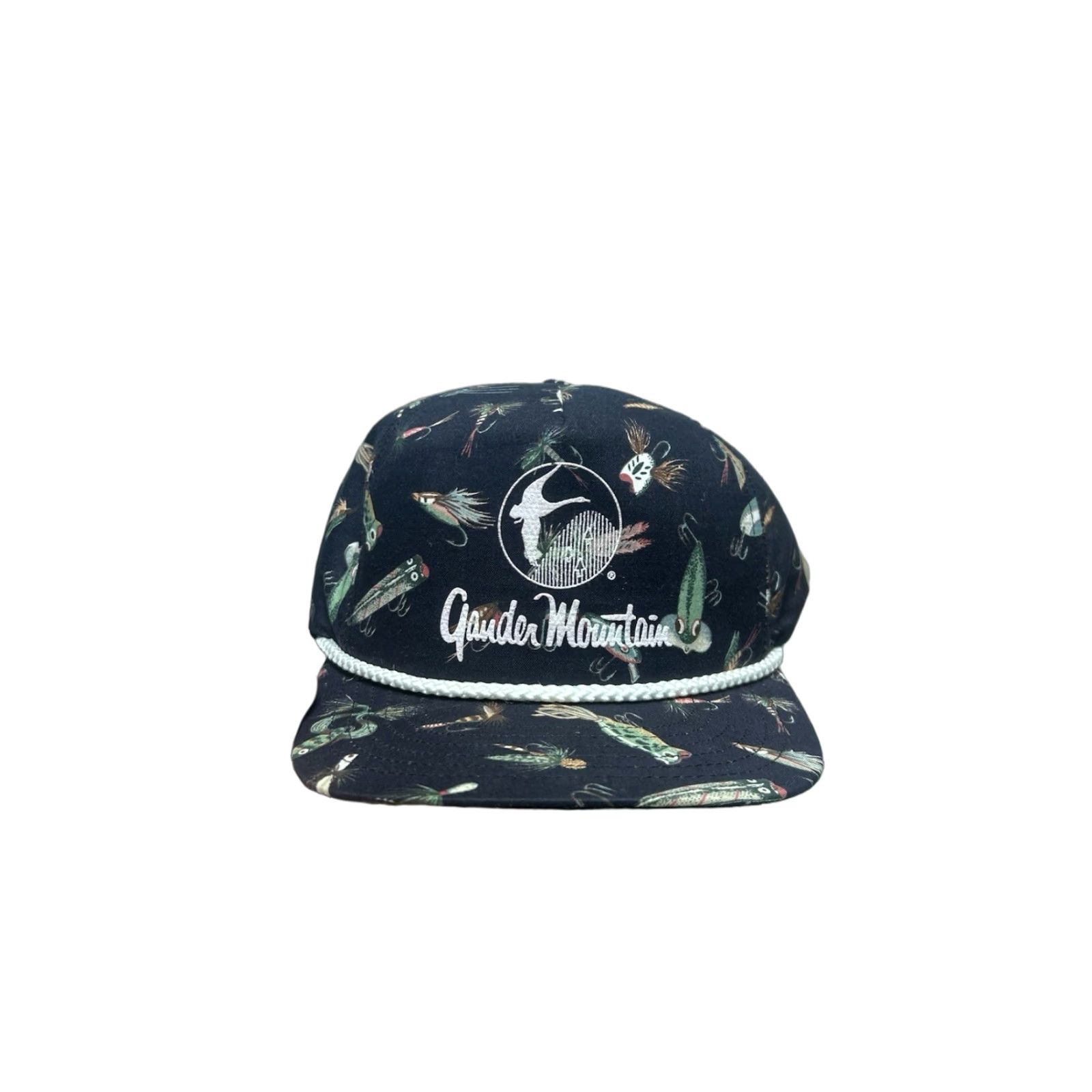 Vintage VINTAGE 90s Gander Mountain SnapBack Hat Cap Men Adjustable Black USA Fishing All Over Print Hats Size ONE SIZE - 1 Thumbnail