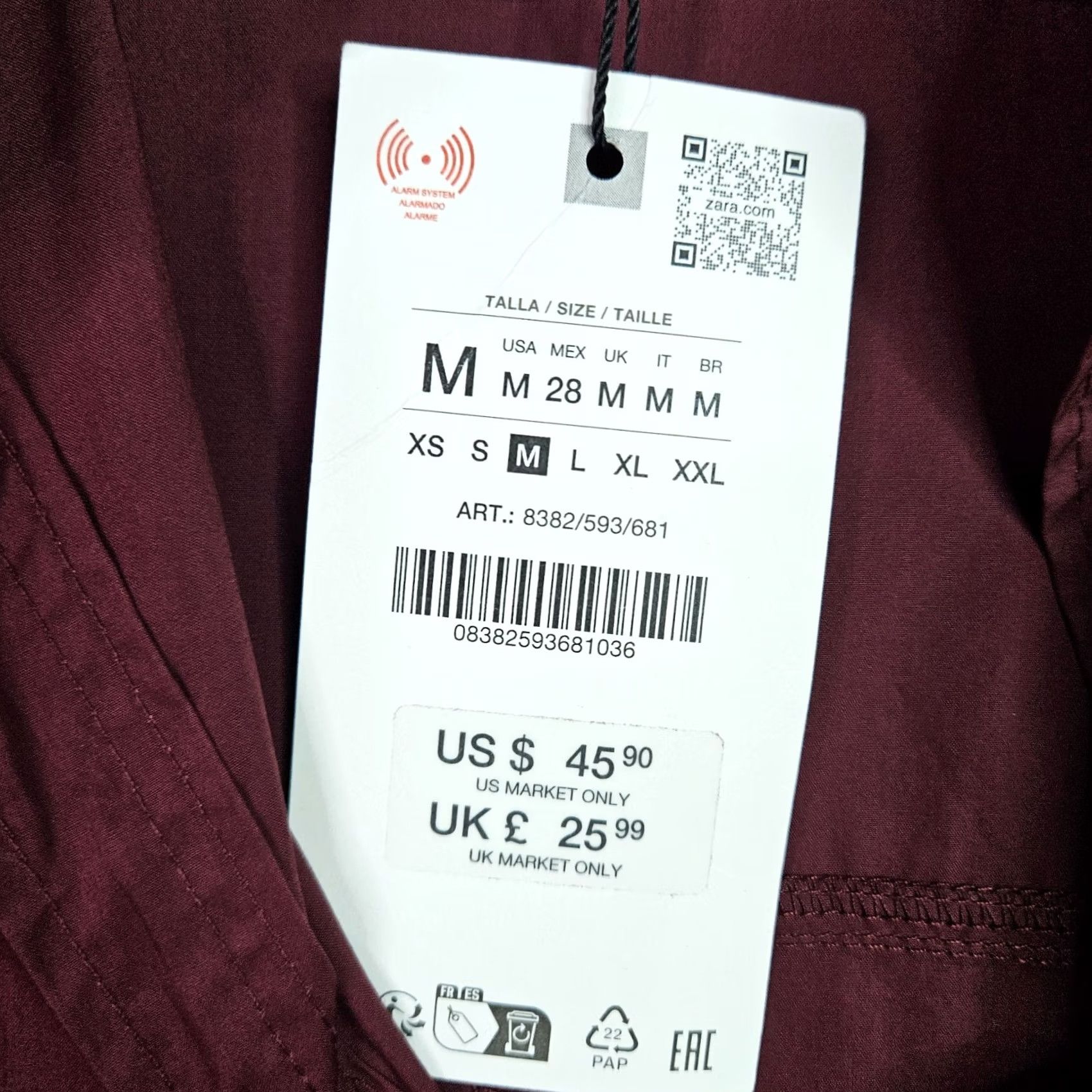 Zara ZARA Button Up Shirt Women Casual Long Sleeve Red Size M Size M / US 6-8 / IT 42-44 - 6 Thumbnail