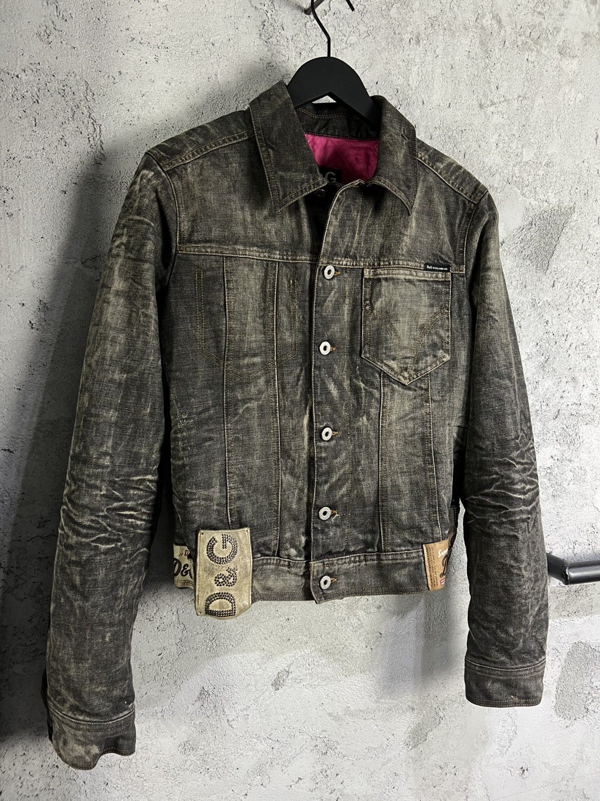 Dolce & Gabbana Dolce & Gabbana AW2003 Archive Tags Grey Raw Denim Jacket Size S / US 4 / IT 40 - 4 Thumbnail