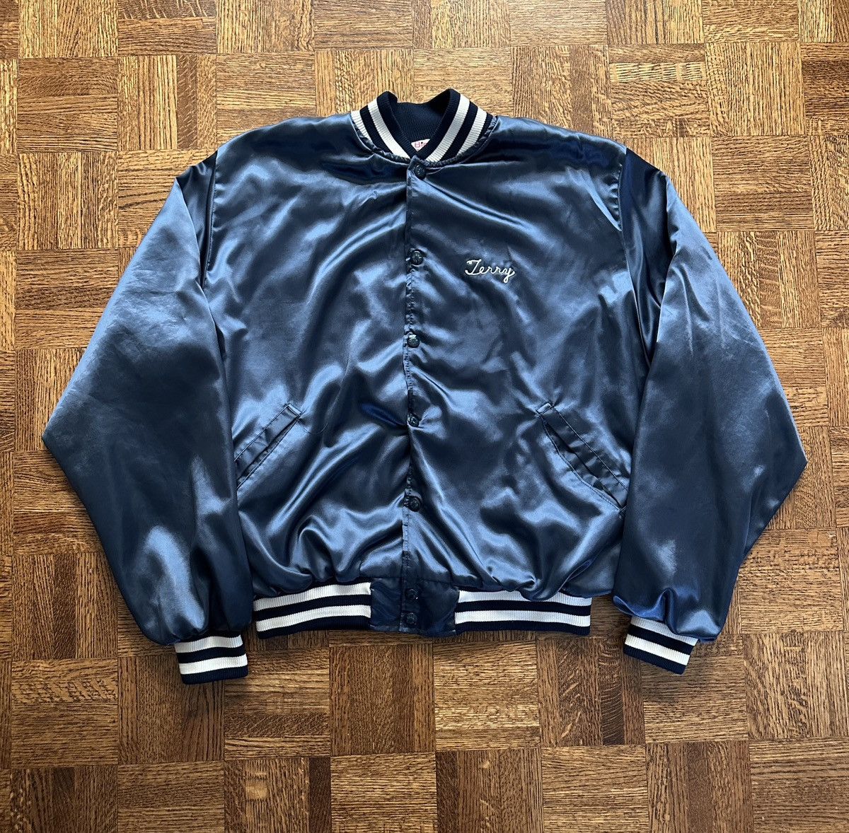 Vintage Vintage 80s Amerisure Companies Satin Bomber Jacket Size US L / EU 52-54 / 3 - 1 Thumbnail