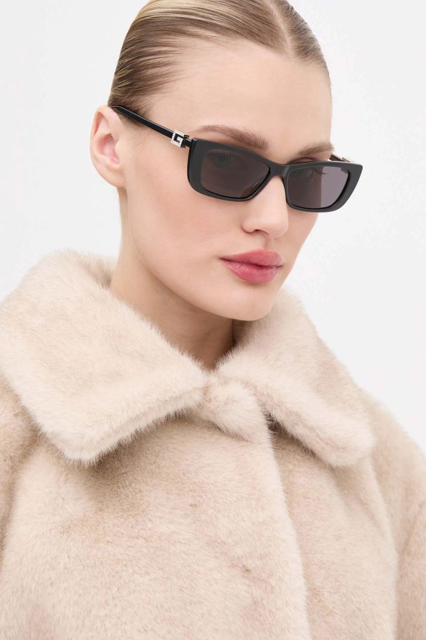 Gucci NEW Gucci GG1681S 008 Black Grey Cat Eye Women Sunglasses Size ONE SIZE - 12 Thumbnail