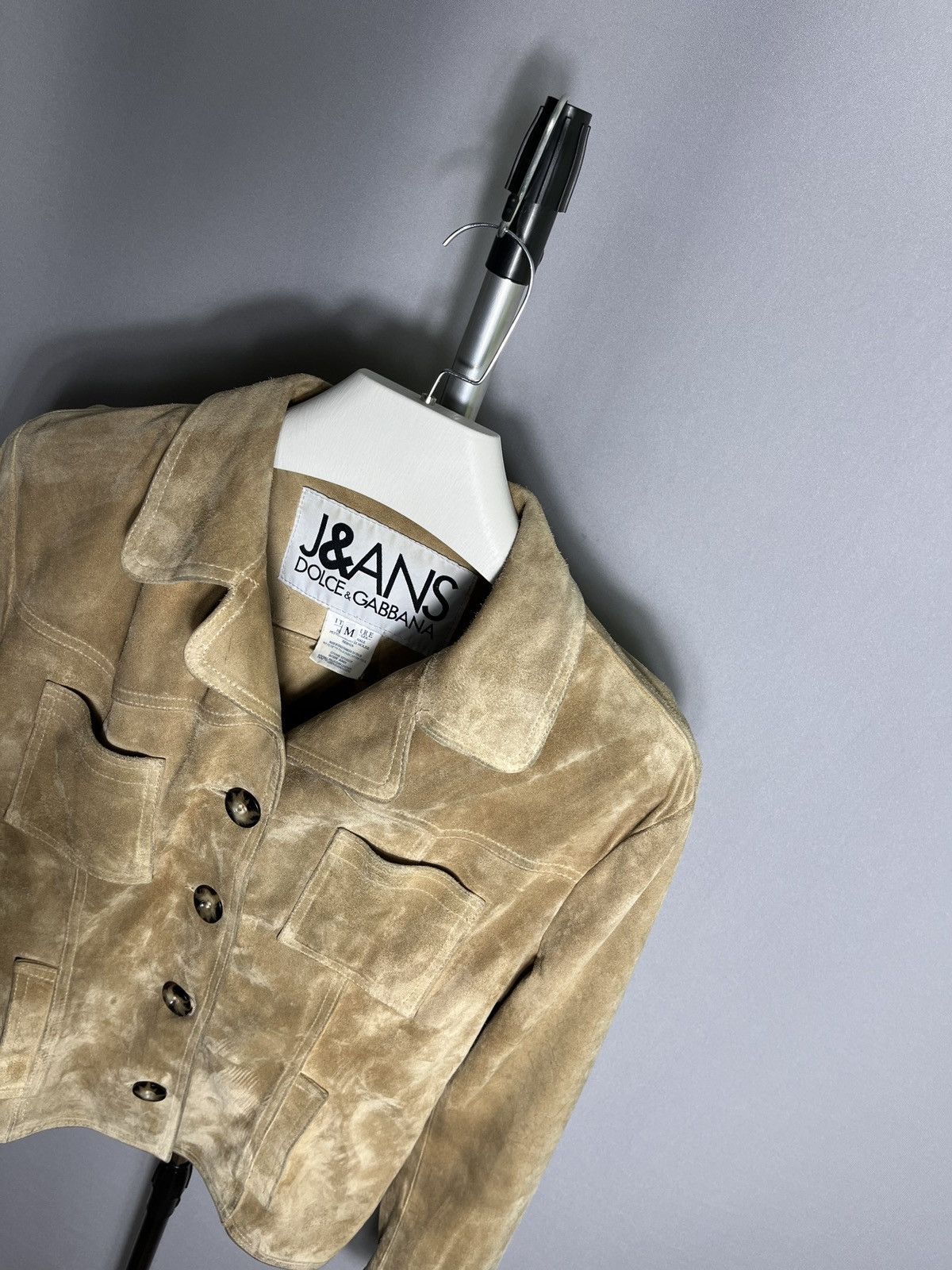Dolce & Gabbana dolce gabbana jeans suede beige jacket women leather button Size M / US 6-8 / IT 42-44 - 2 Thumbnail