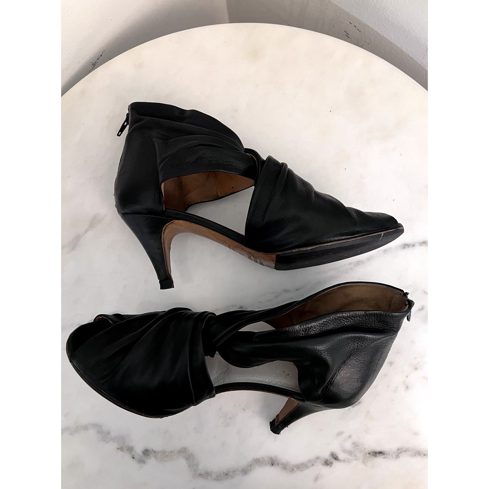 Maison Margiela VINTAGE 2010 Margiela Line 22 Blk Knotted 2.75" Heels EU6.5 Size US 6.5 / IT 36.5 - 5 Thumbnail