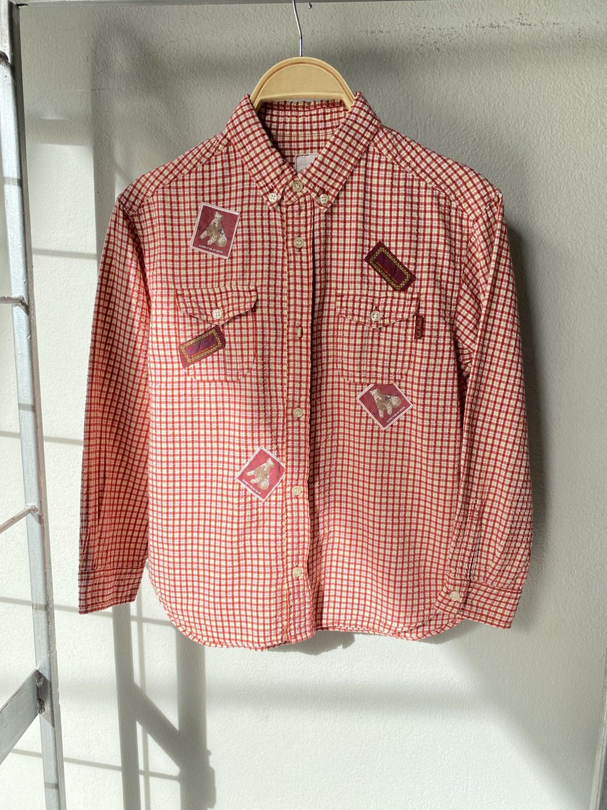 Karl Helmut Karl Helmut Red Checkered Shirt with Decorative Patches Size US S / EU 44-46 / 1 - 10 Thumbnail