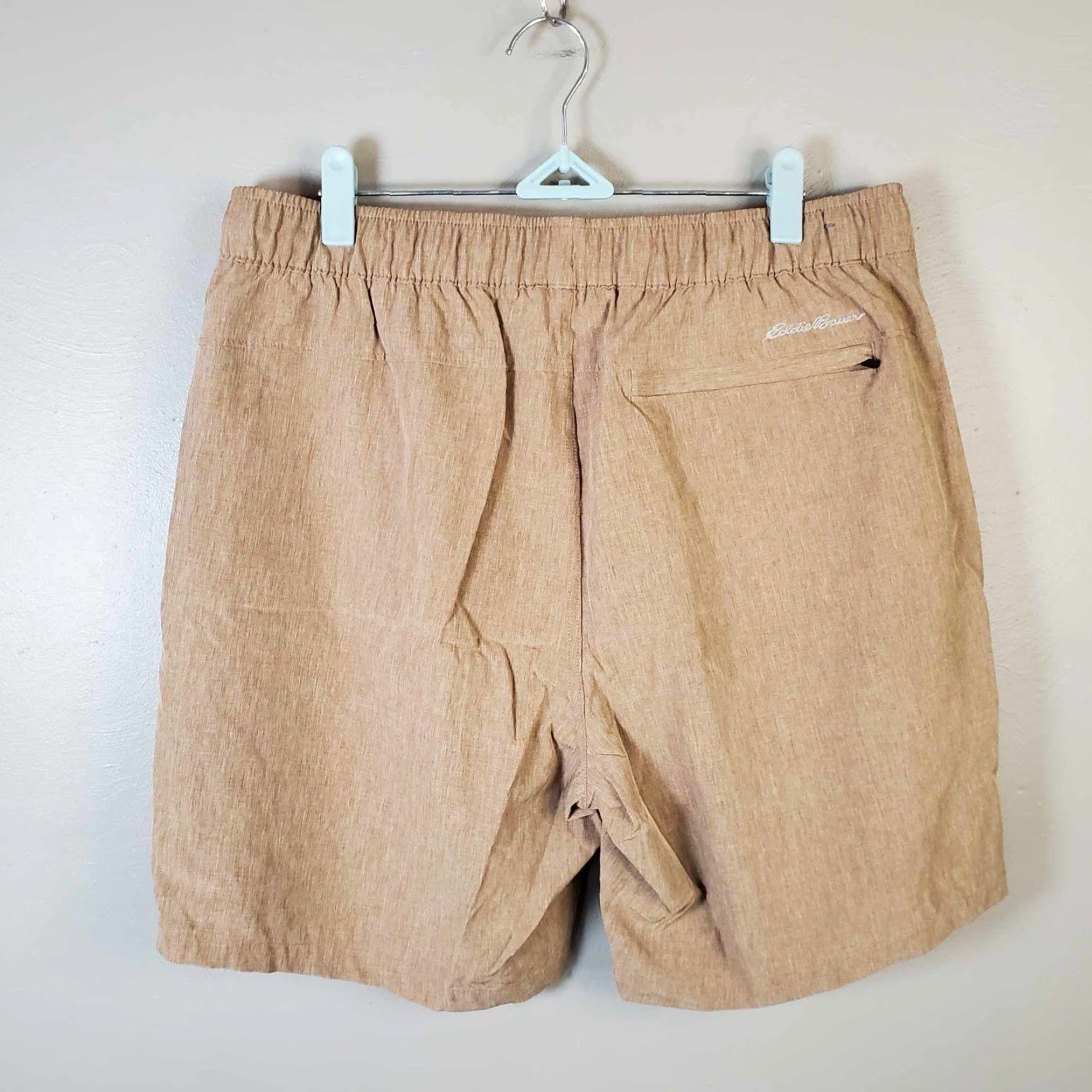 Eddie Bauer Eddie Bauer Pull On Short Large MSRP: 0.00 UPF 50+ Water Repellent Stretch Multicolor Chino Mens L Size US 33 - 3 Thumbnail