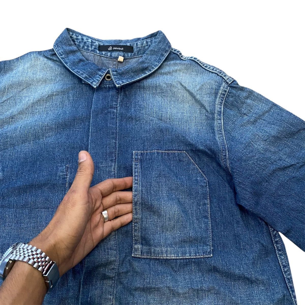 Johnbull Johnbull Japanese Denim Oversized Dress - Rare Vintage Look Size S / US 4 / IT 40 - 9 Thumbnail