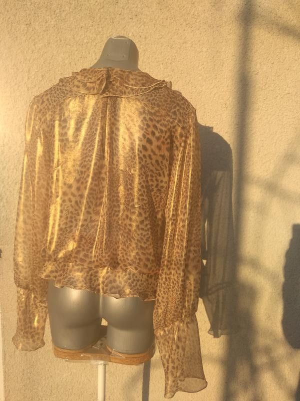 Other Flowy airy leopard blouse with ruffles sz M Size M / US 6-8 / IT 42-44 - 3 Thumbnail