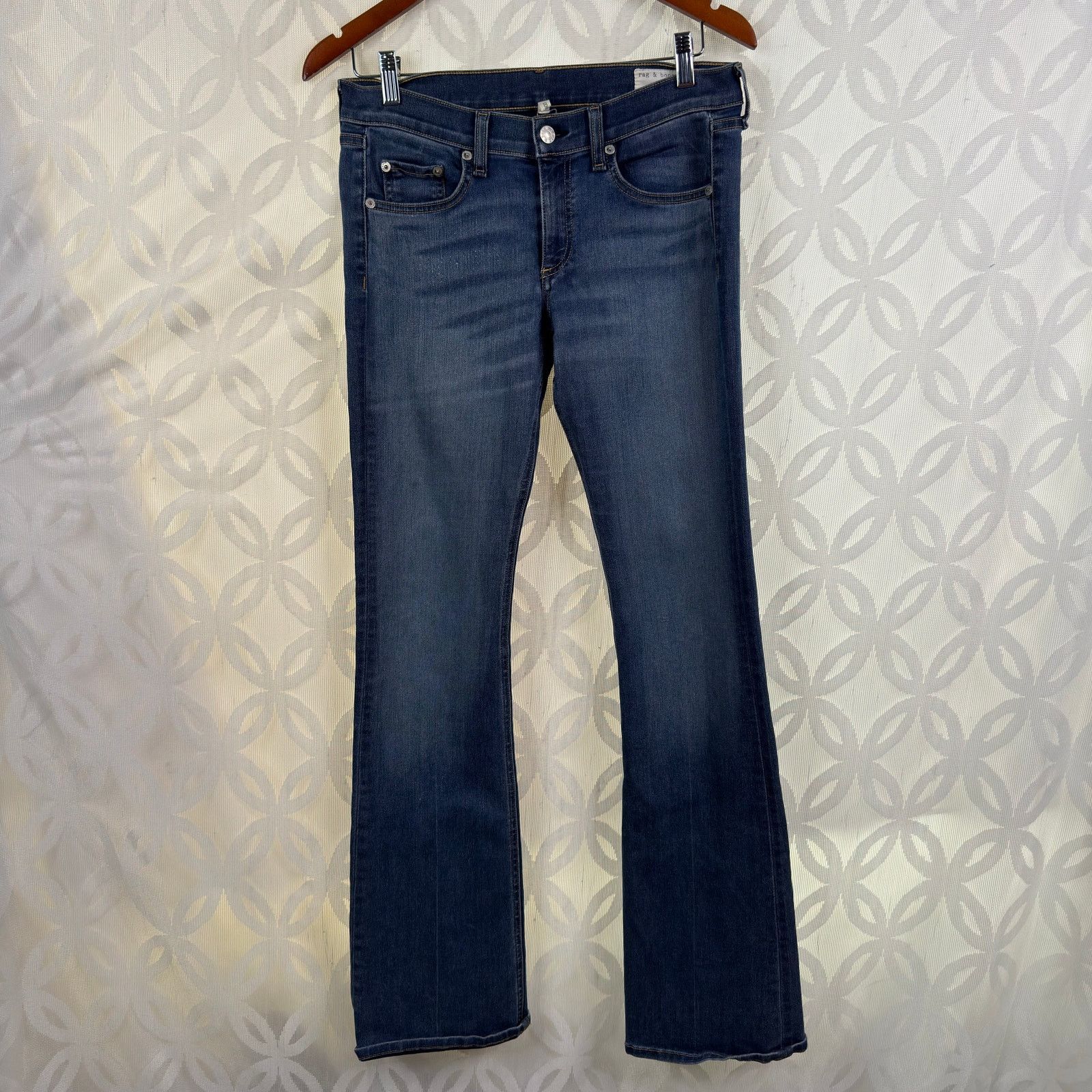 Rag & Bone Jean Mid Rise Boot Elma Womens Jeans Size 28